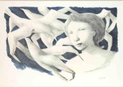 Ohne Titel -  Lithographie von Domenico Purificato – Mitte des 20. Jahrhunderts