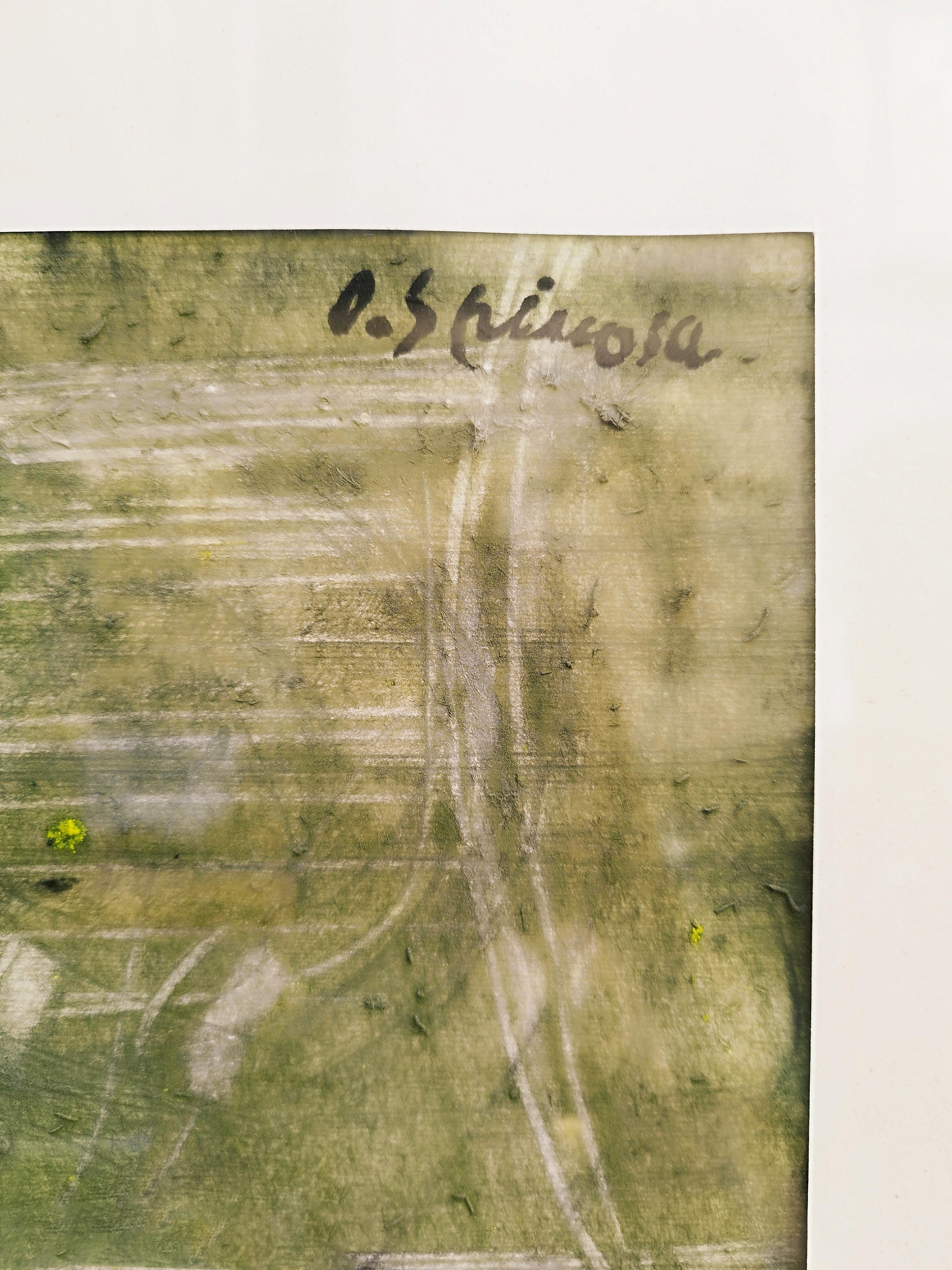 Sin título - Técnica mixta sobre papel Domenico Spinosa, Italia 1970 en venta 3