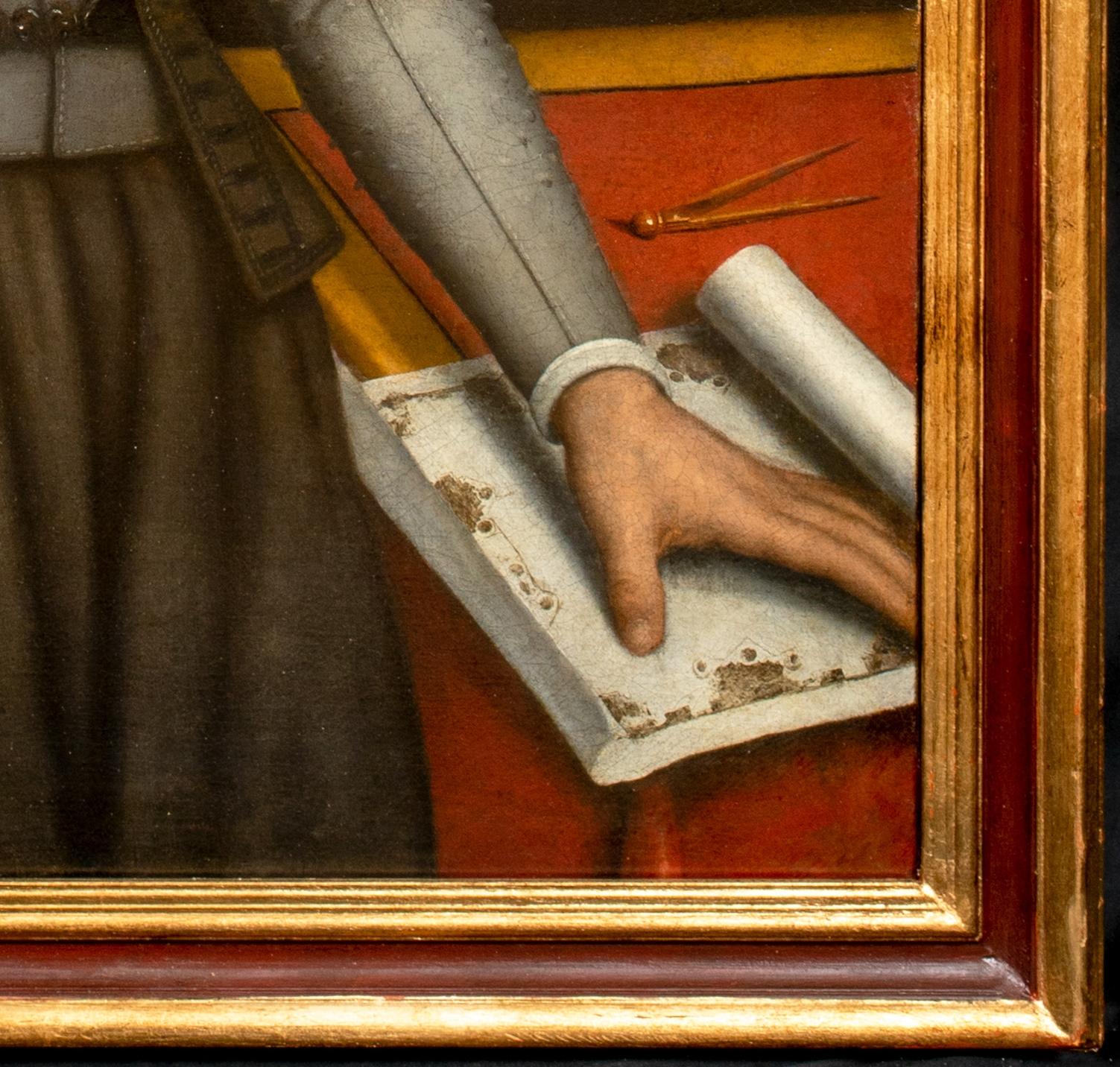 Ritratto di architetto e cane, XVI secolo

cerchia di TINTORETTO (1518-1594)

Enorme ritratto di architetto e cane del XVI secolo, olio su tela. Eccezionale ritratto precoce e importante a tre quarti di lunghezza che raffigura il gentiluomo in abiti