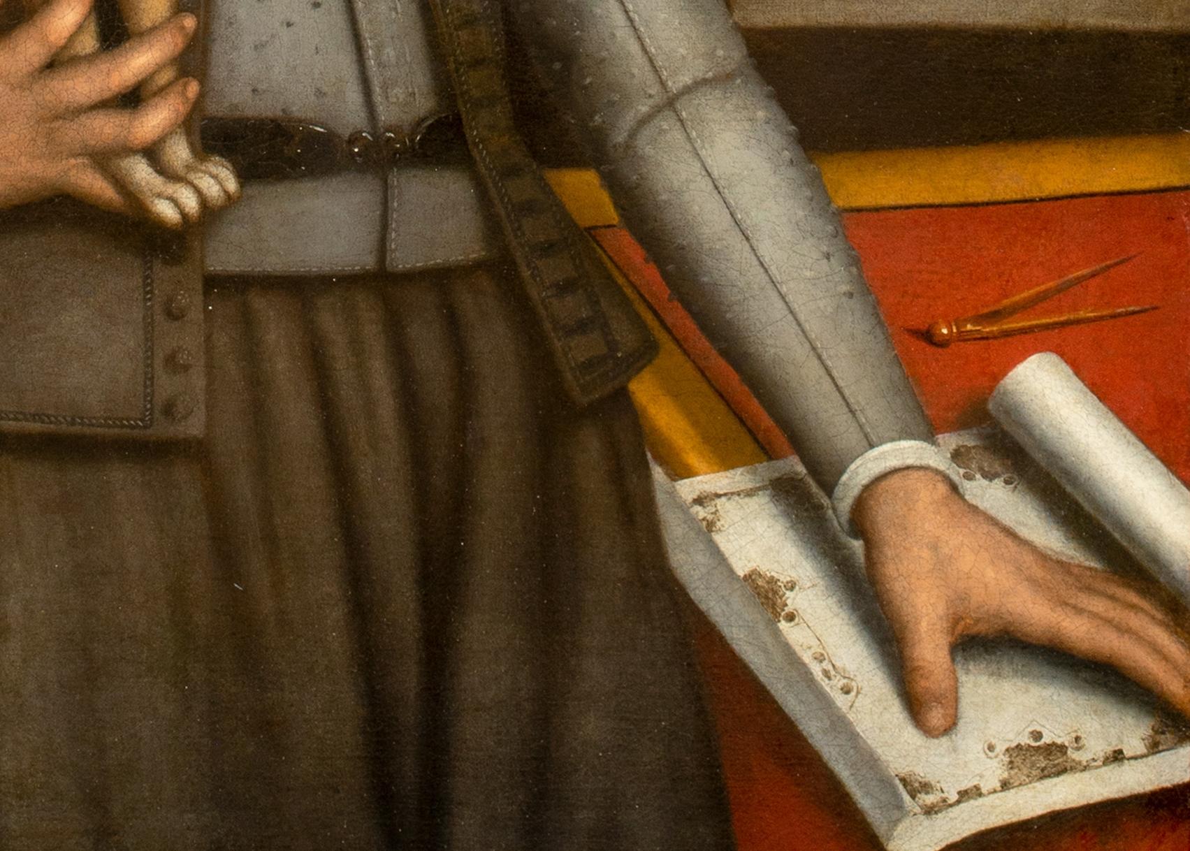 Ritratto di architetto e cane, XVI secolo in vendita 2