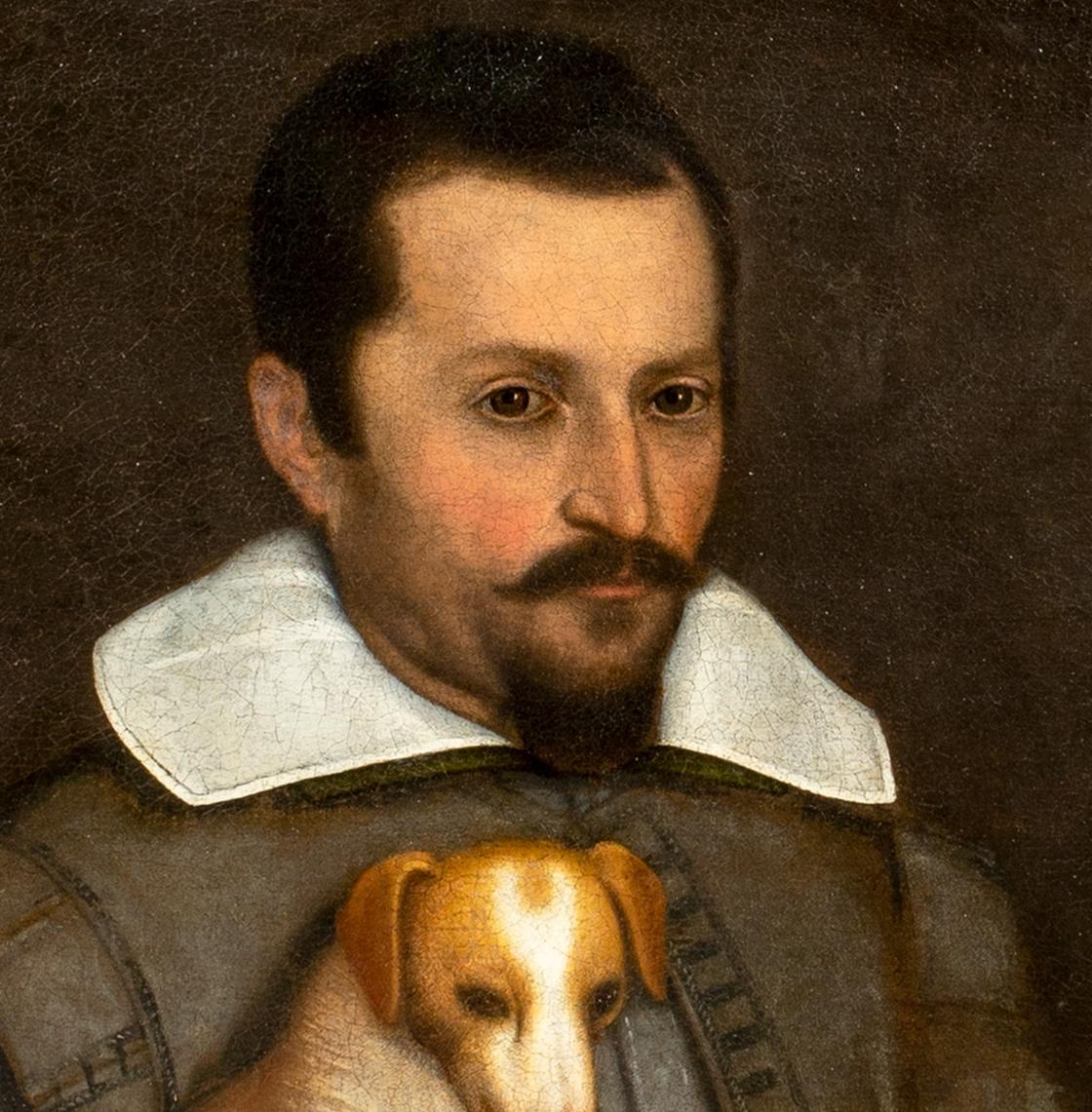 Ritratto di architetto e cane, XVI secolo in vendita 4