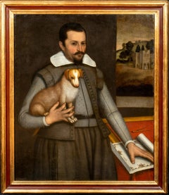 Portrait Of An Architect & Dog, 16th Century