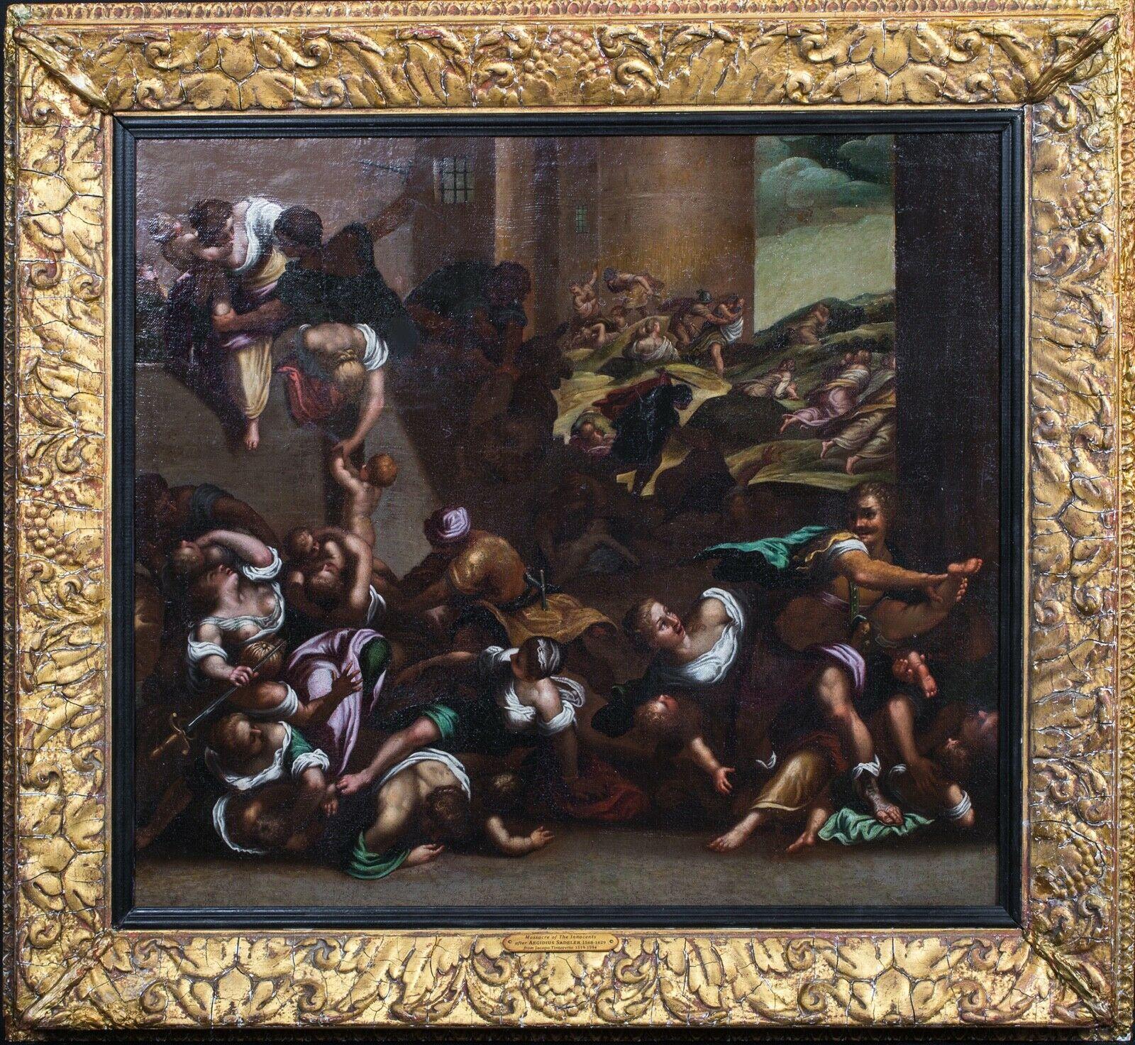 Le Massacre des Innocents, 16e siècle - Painting de Domenico Tintoretto