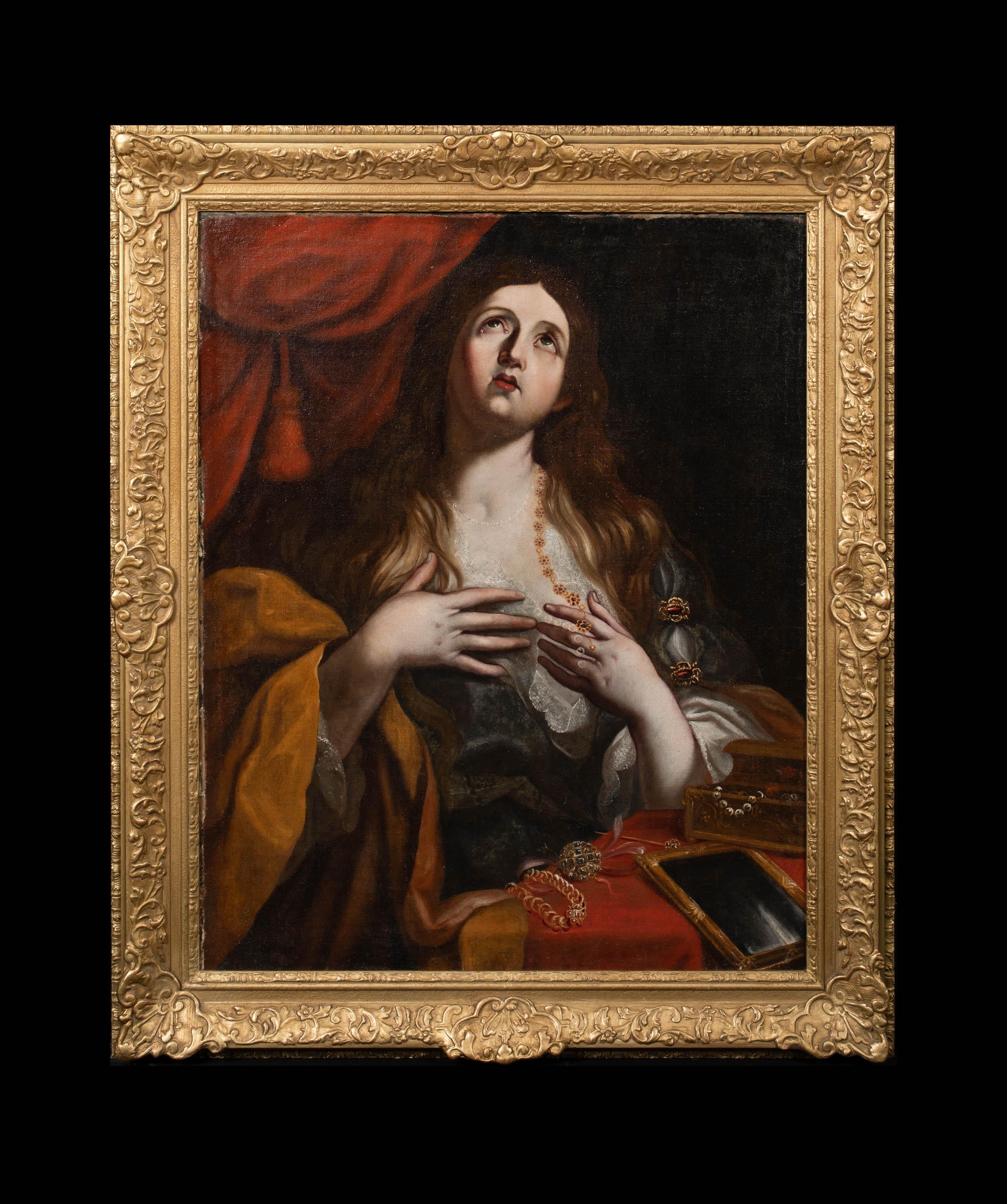 The Conversion Of Mary Magdalene, 17th Century  Studio Of Il Domenichino  - Painting by Domenico Zampieri