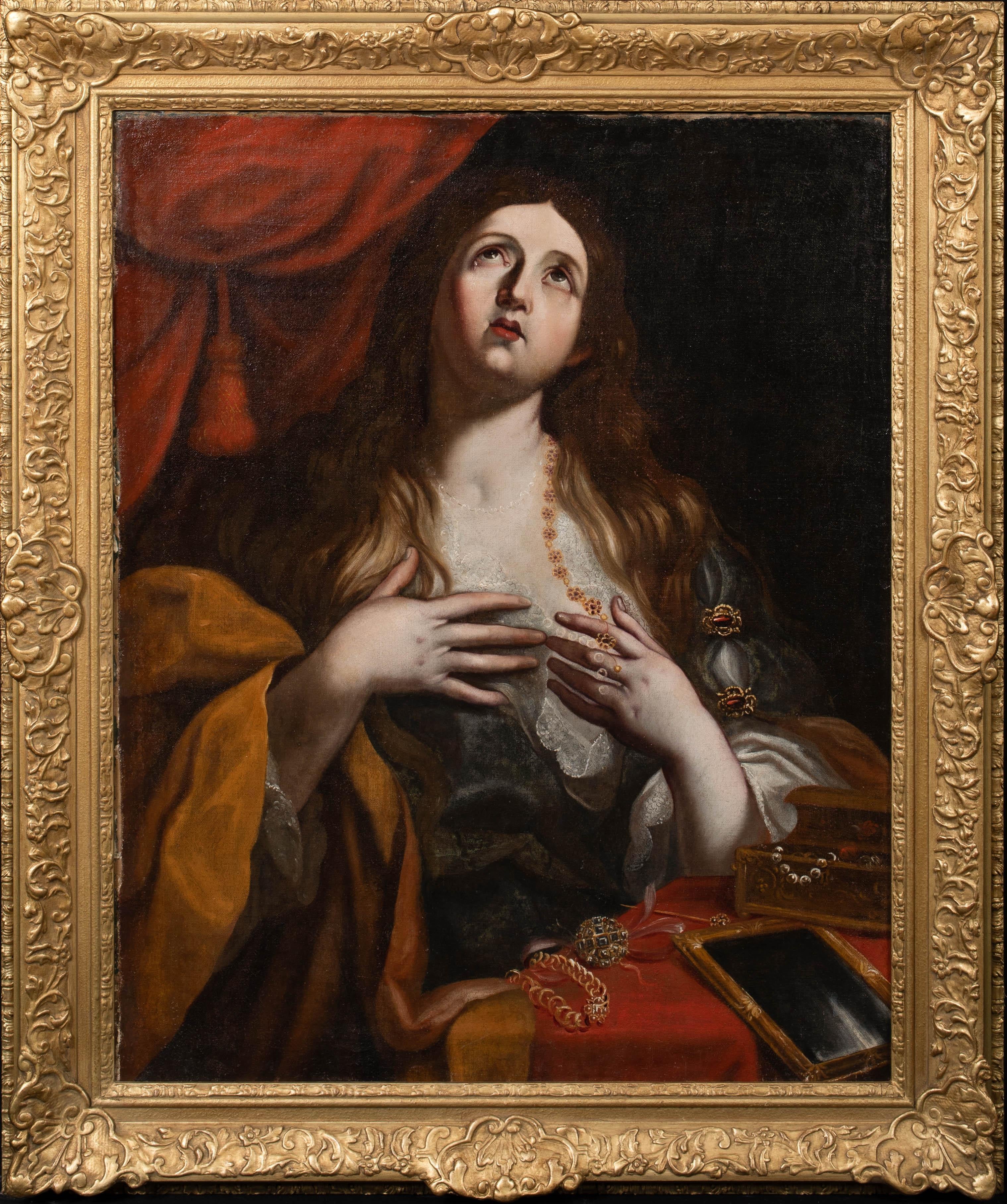 Domenico Zampieri Portrait Painting - The Conversion Of Mary Magdalene, 17th Century  Studio Of Il Domenichino 