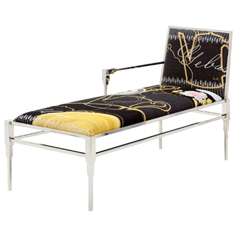 Domestic Jewels Chaise Lounge For Sale