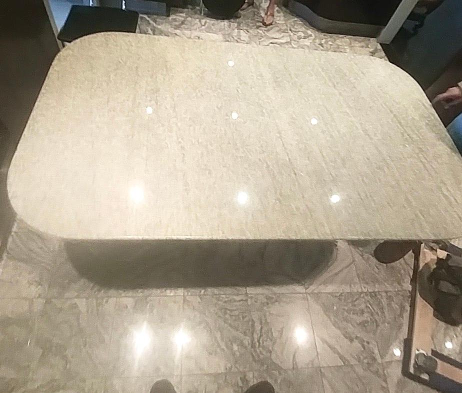 Dometec Granite Pedestal Table Rounded Rectangle Table Desk YEAR-END CLEARANCE (amerikanisch)