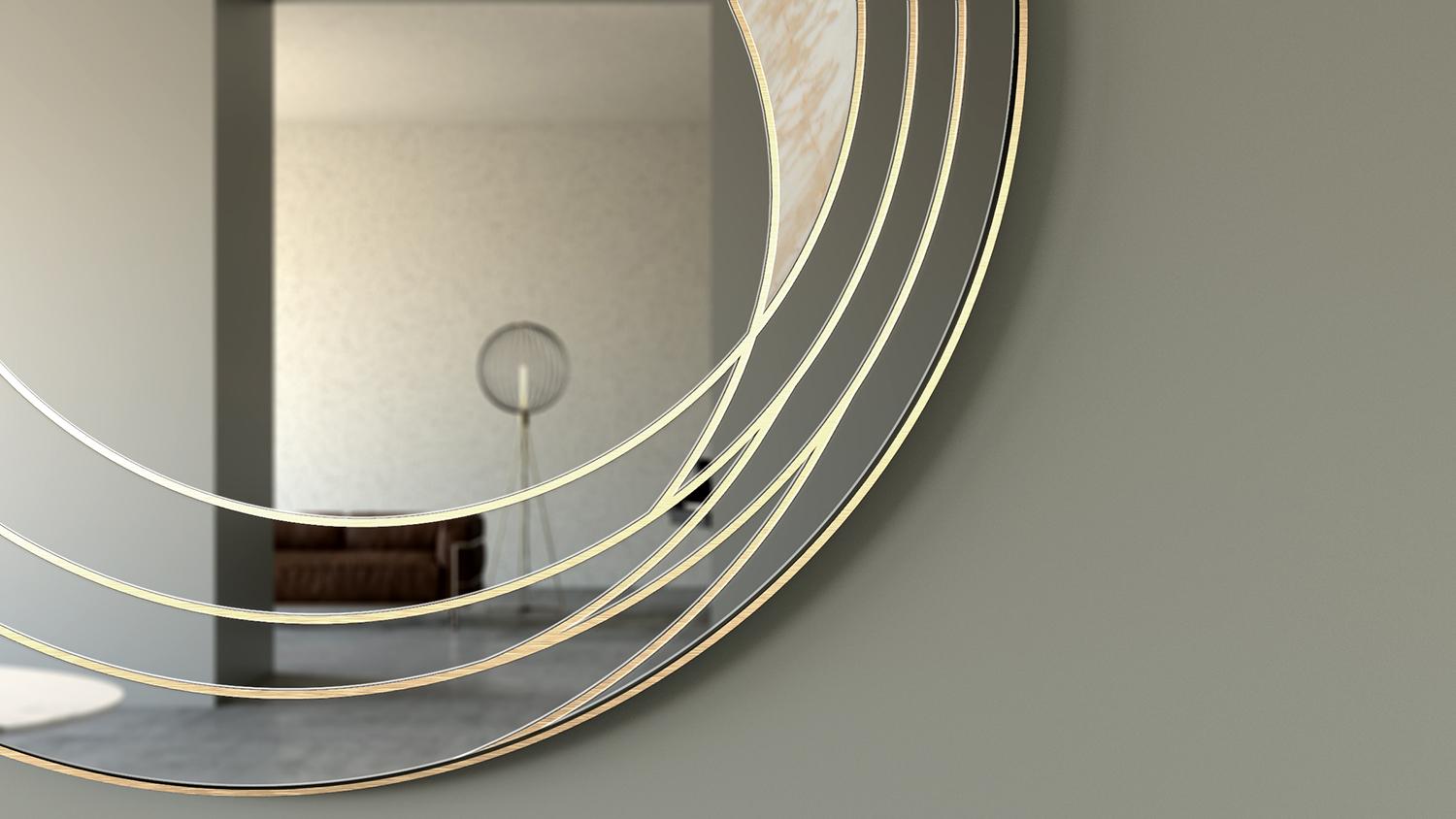 Postmoderne Miroir mural Domina I 90 par Atlas Project en vente