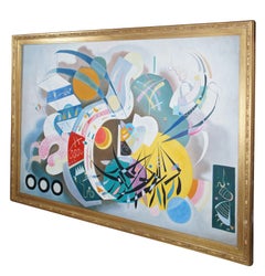 Dominant Curve Biomorphic Abstract Modern Painting After Wassily Kandinsky 78"