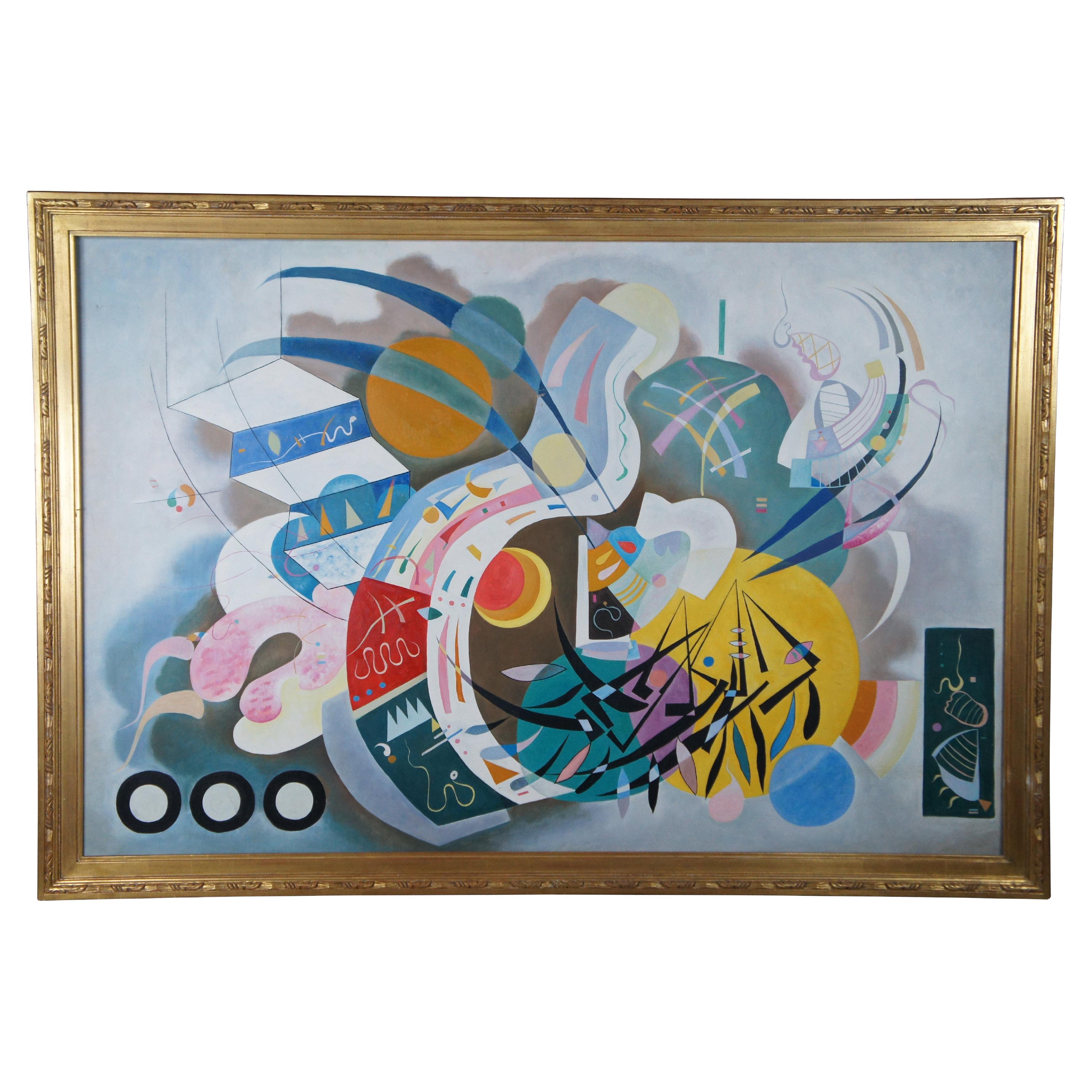 Curva dominante Pittura astratta moderna biomorfa (after) Wassily Kandinsky 78" in vendita