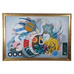 Dominant Curve Biomorphic Abstract Modern Painting After Wassily Kandinsky 78"