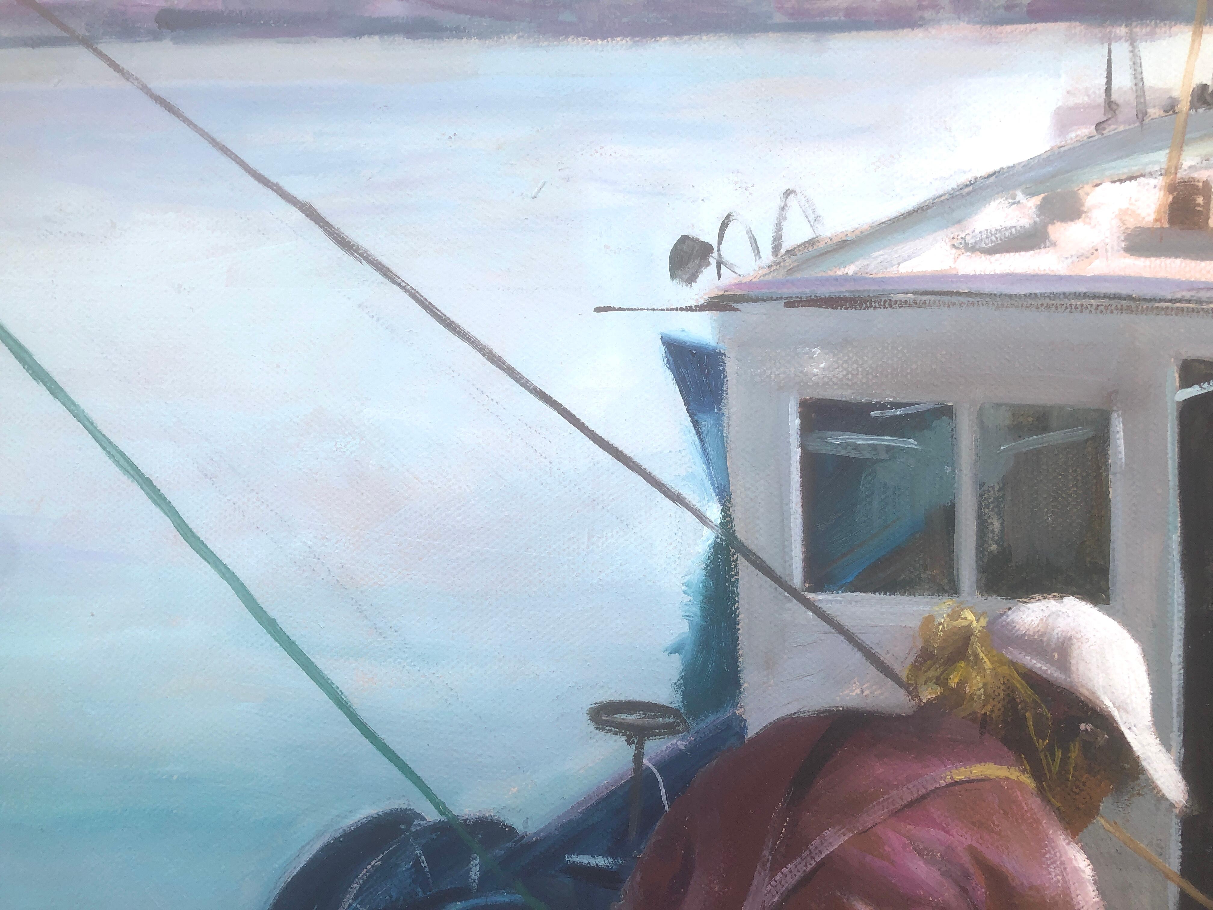 Domingo Alvarez (Spain 1942) - sailor fisherman in his boat - oil on canvas
Canvas size 46x61 cm.
Unframed.