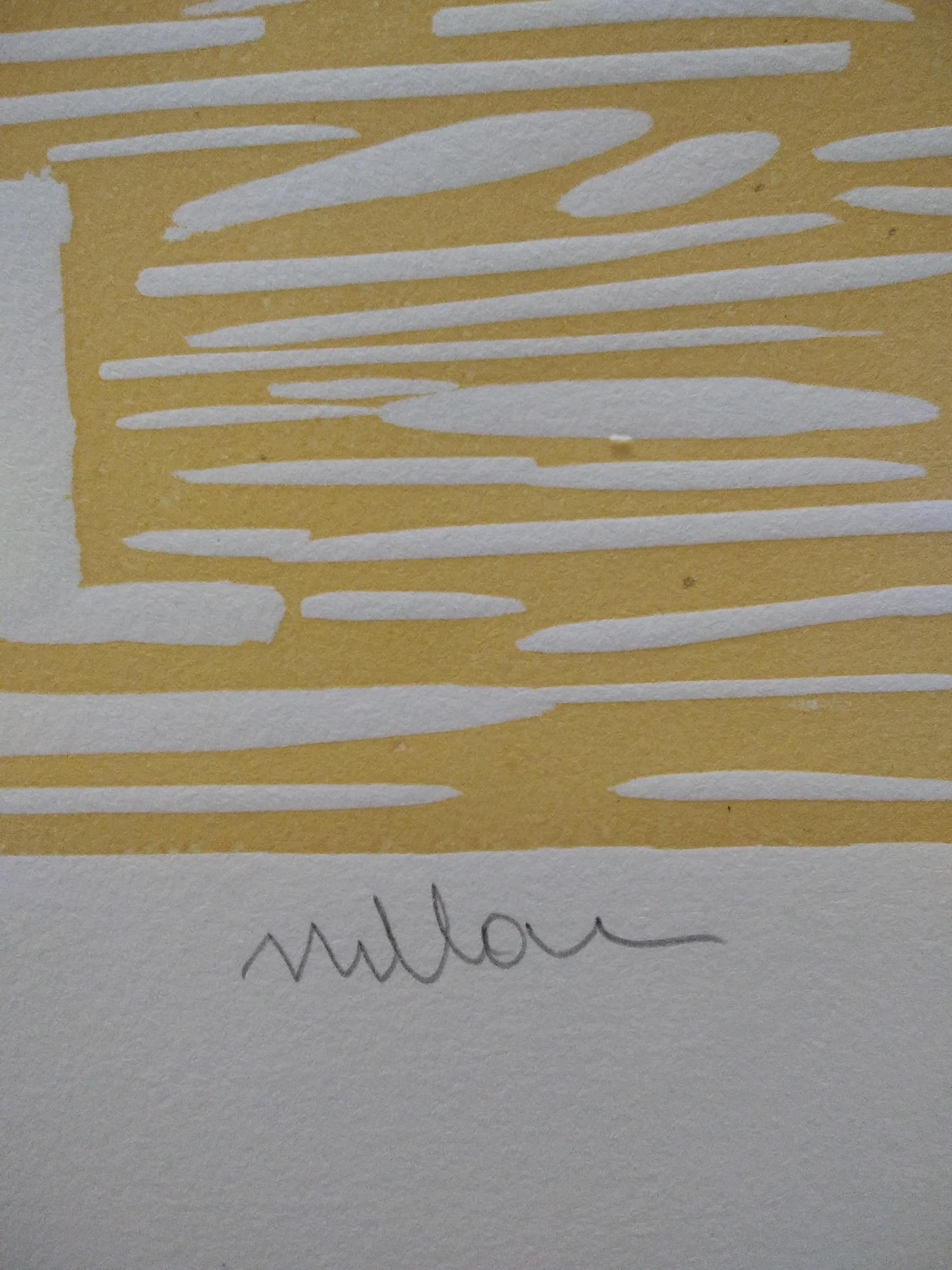 Untitled - Brown Abstract Print by Domingo Millán