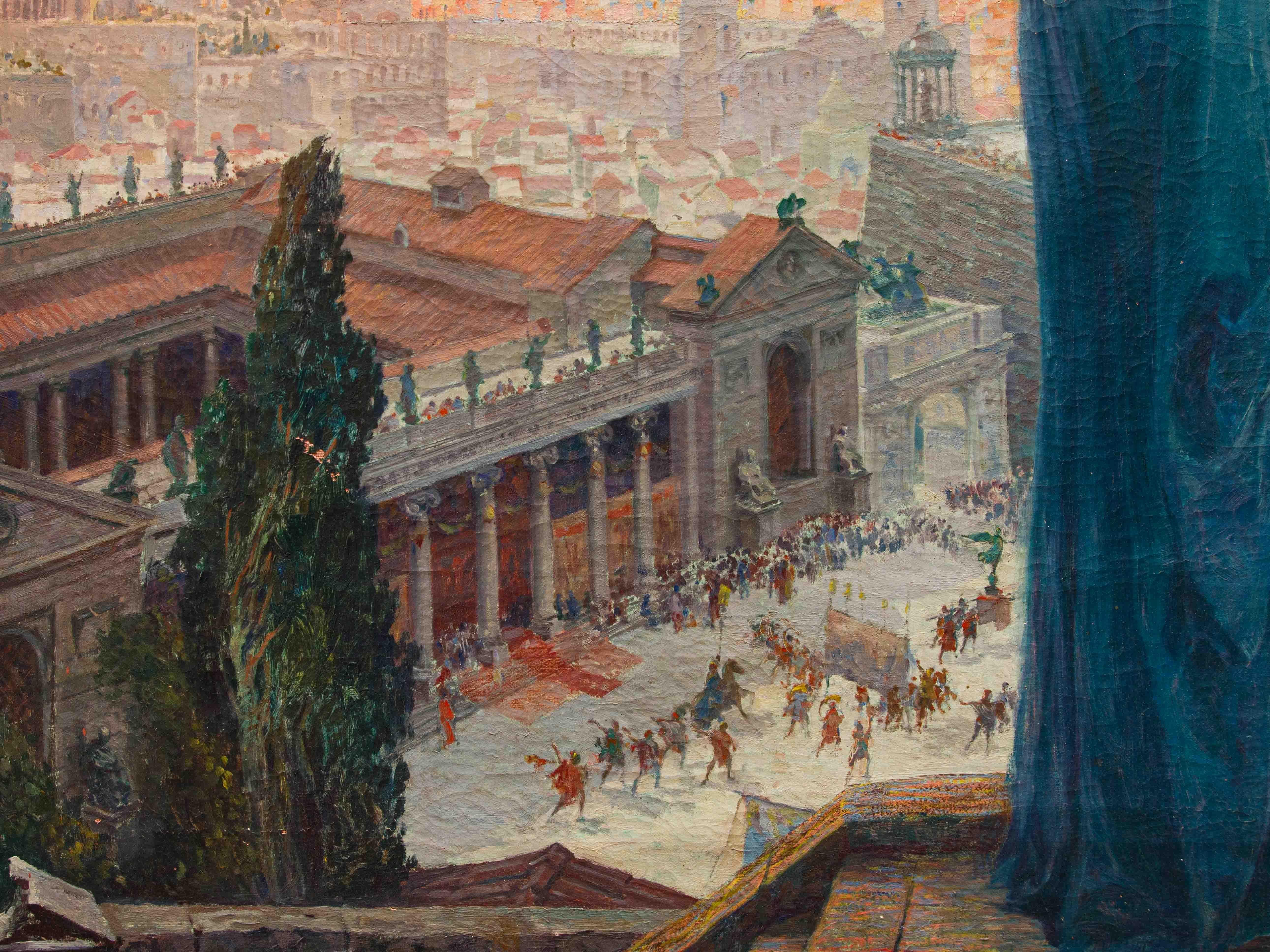 Domingo Motta (1872 - 1962), View of Ancient Rome For Sale 7