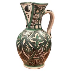 Domingo Punter Teruel Spanish Art Pottery Pitcher