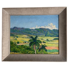 Domingo Ramos Cuban Landscape Oil on Canvas Painting