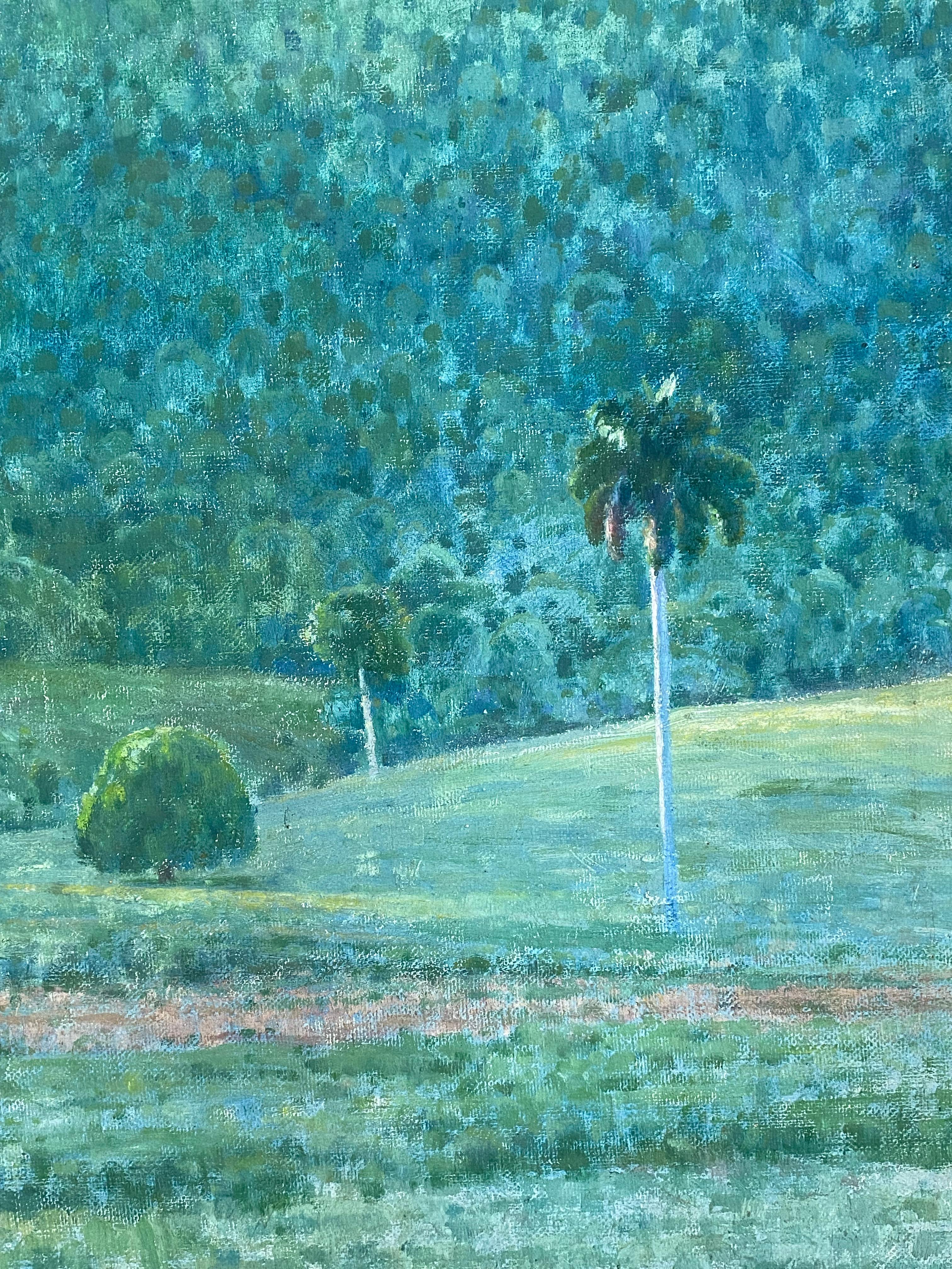 Kubanische Landschaft (Blau), Landscape Painting, von Domingo Ramos Enríquez