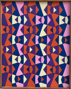 ""Tiled Paintings XII" Tusche und Sprühfarbe auf Birkensperrholz von Dominic Beattie