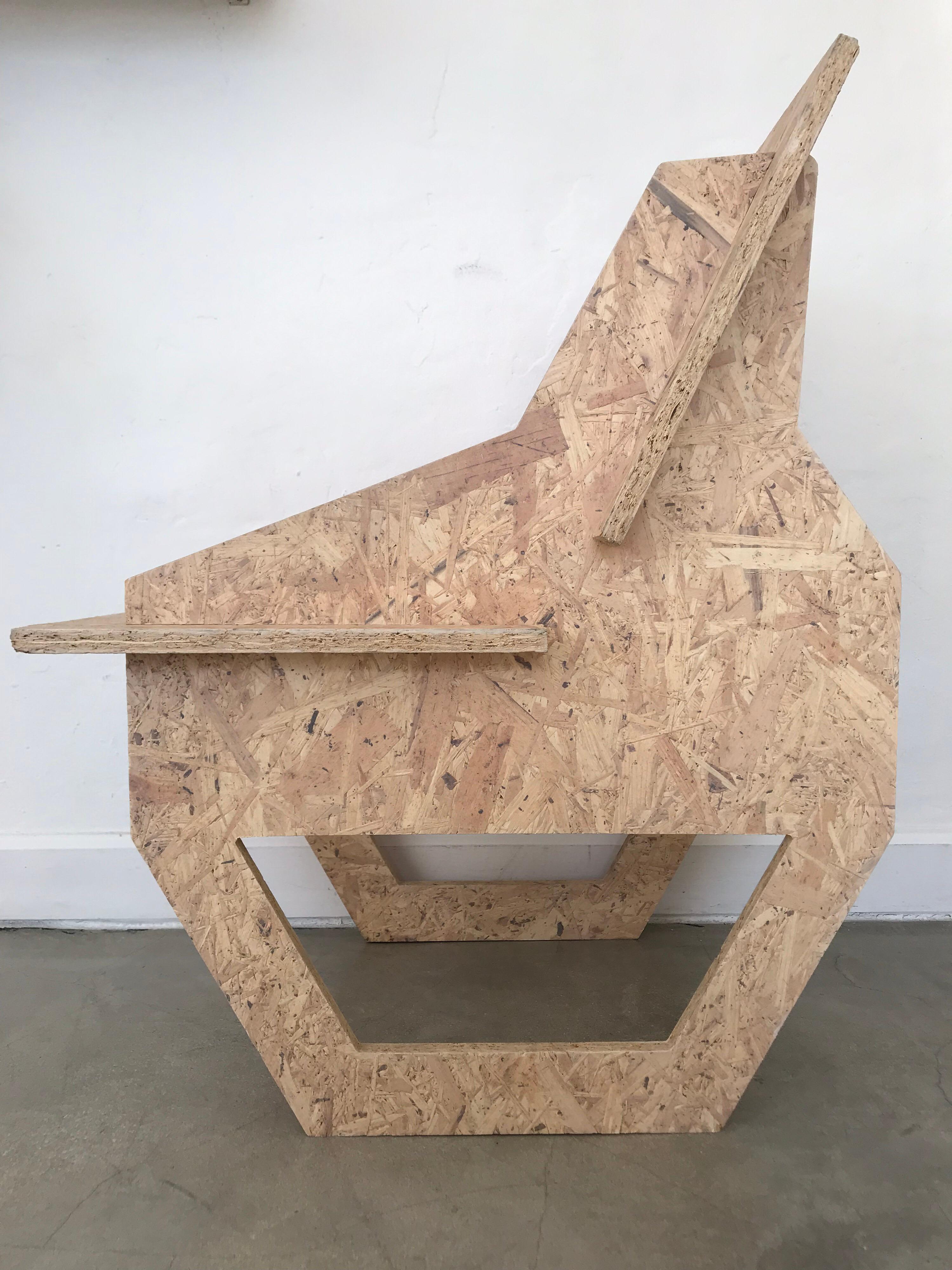 Dominic Beattie Silla de estudio de OSB encerado con cal, Reino Unido 2018 Moderno en venta