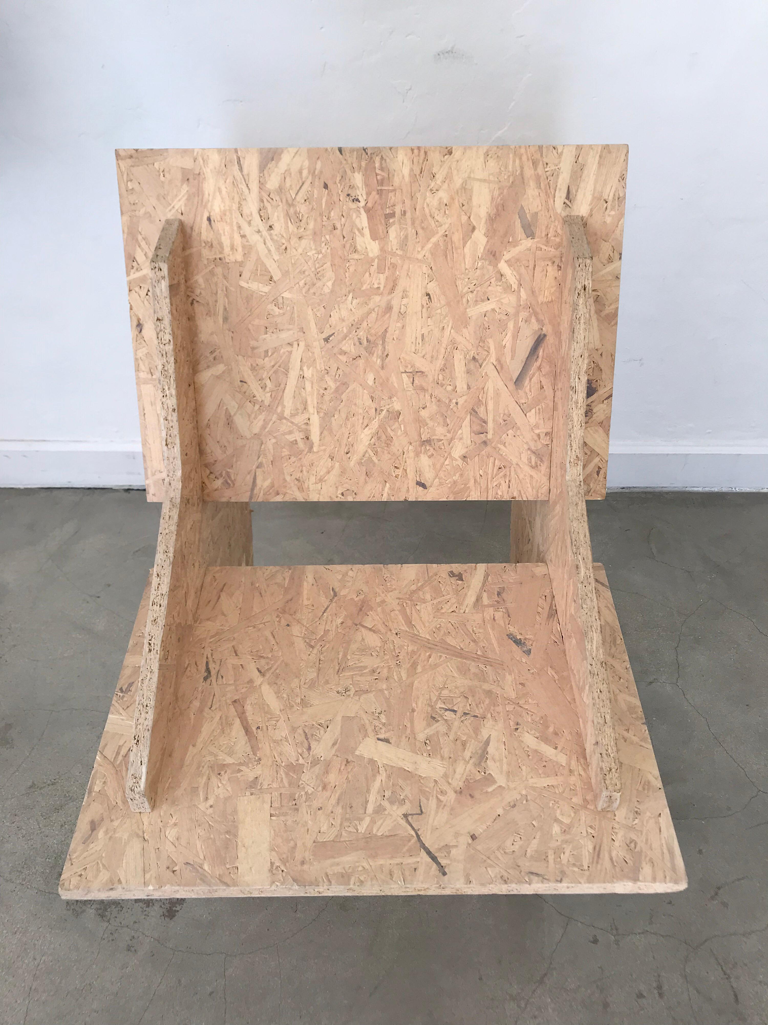Dominic Beattie Silla de estudio de OSB encerado con cal, Reino Unido 2018 Siglo XXI y contemporáneo en venta