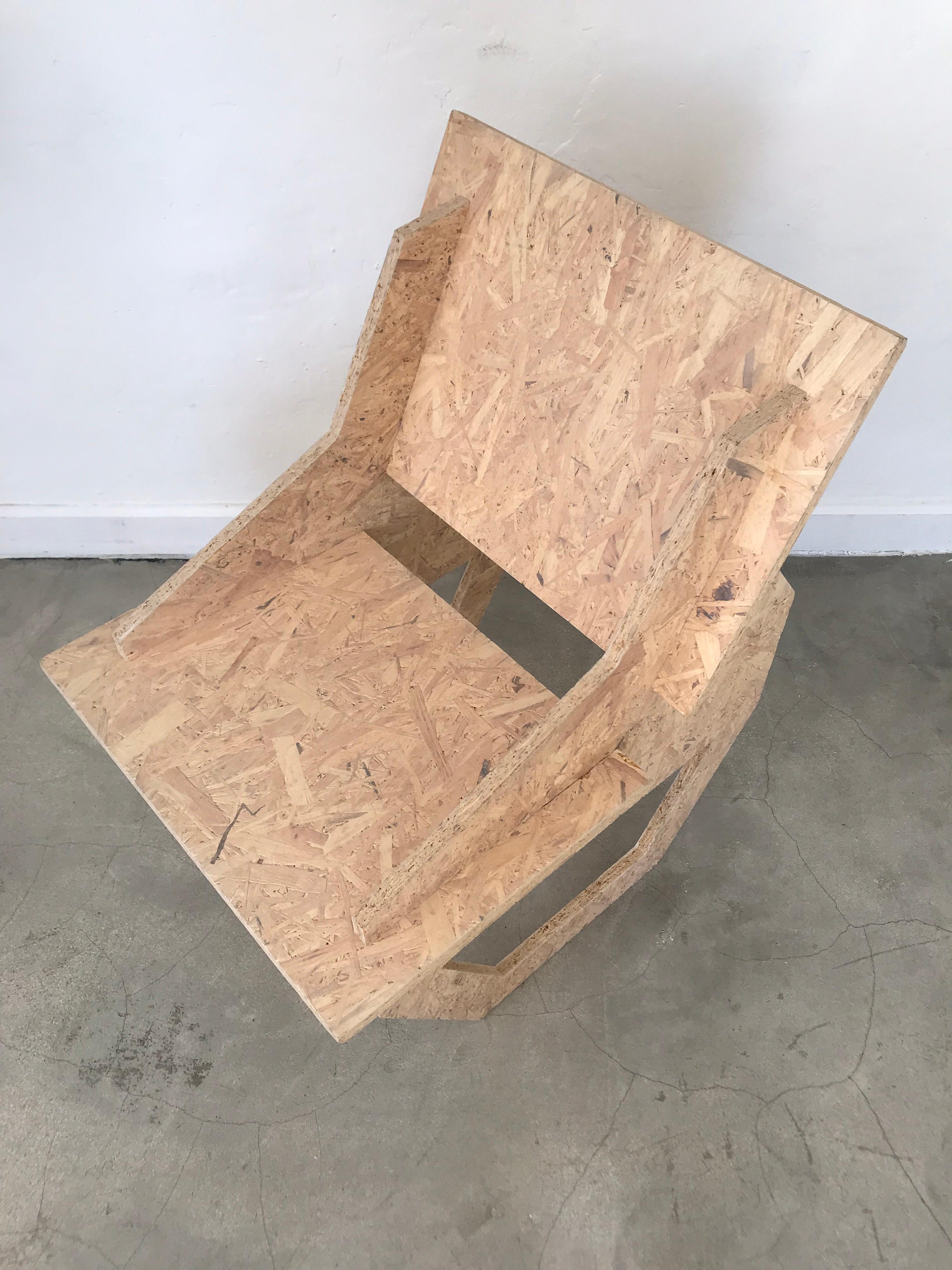 Dominic Beattie Silla de estudio de OSB encerado con cal, Reino Unido 2018 en venta 1