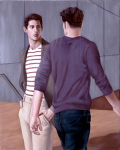 Courtyard, Dominic Finocchio, 2025, Figurative Oil Painting on Canvas