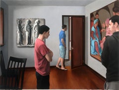 « Viewing Room », contemporain, figuratif, peinture à l'huile, toile
