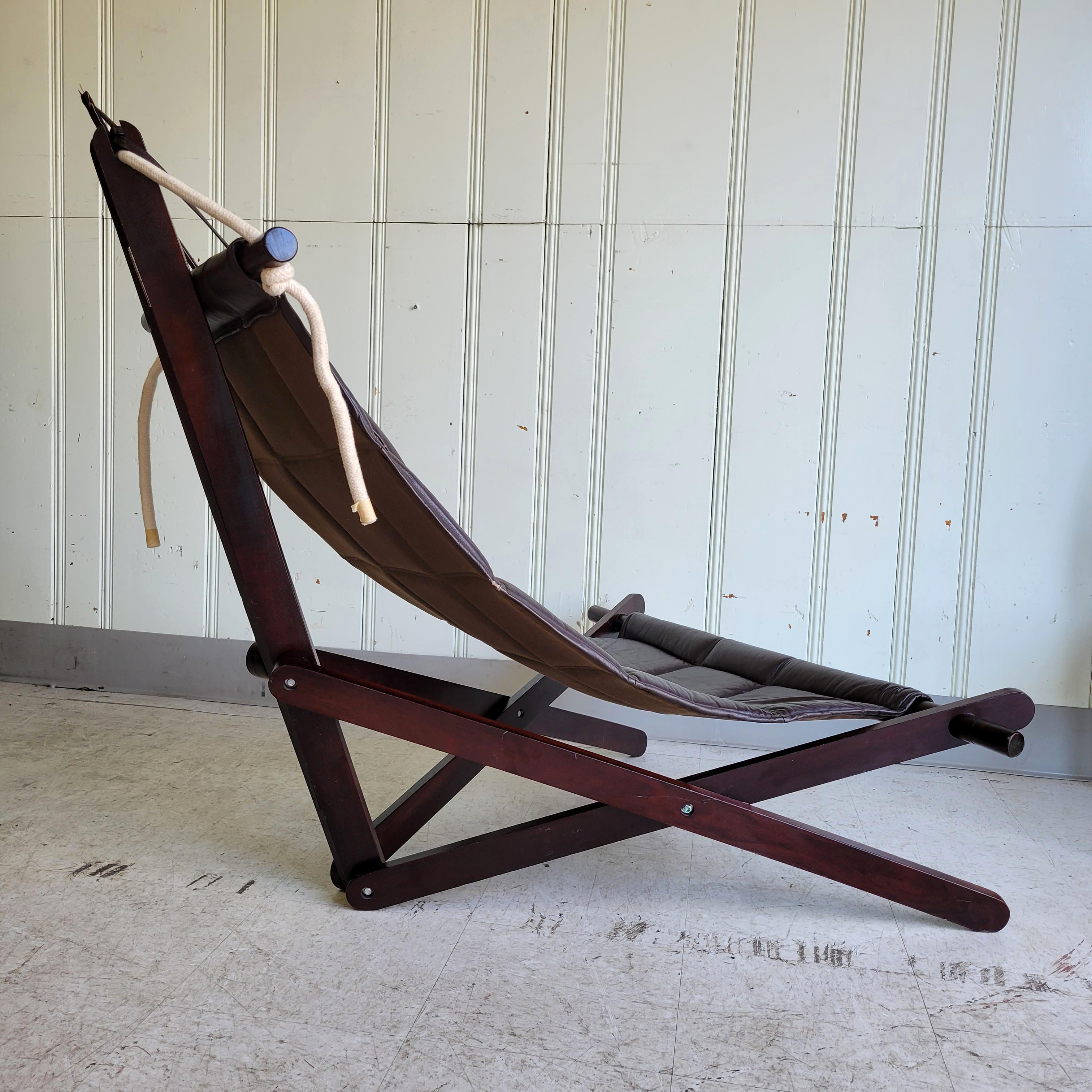 Dominic Michaelis 'Sail Chair' for Moveis Corazza Brazilian Lounge Chair In Good Condition For Sale In Springfield, OR