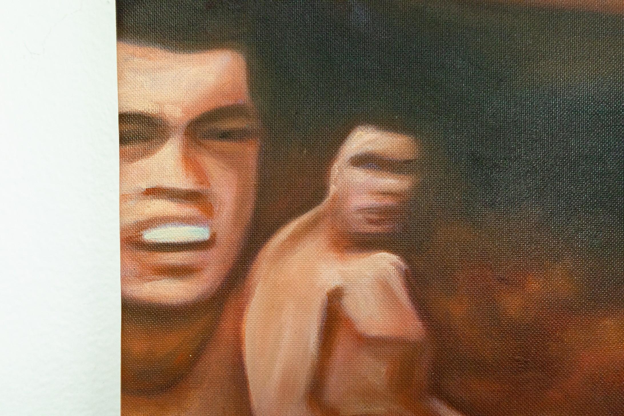 Dominic Pangborn Float Like a Butterfly Sting Like a Bee Signed Unique Painting For Sale 2