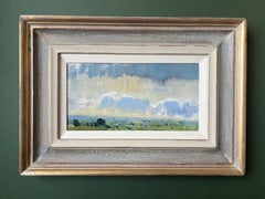 Dominic Parczuk, zeitgenössischer britischer Künstler, Landschaft mit Rindern