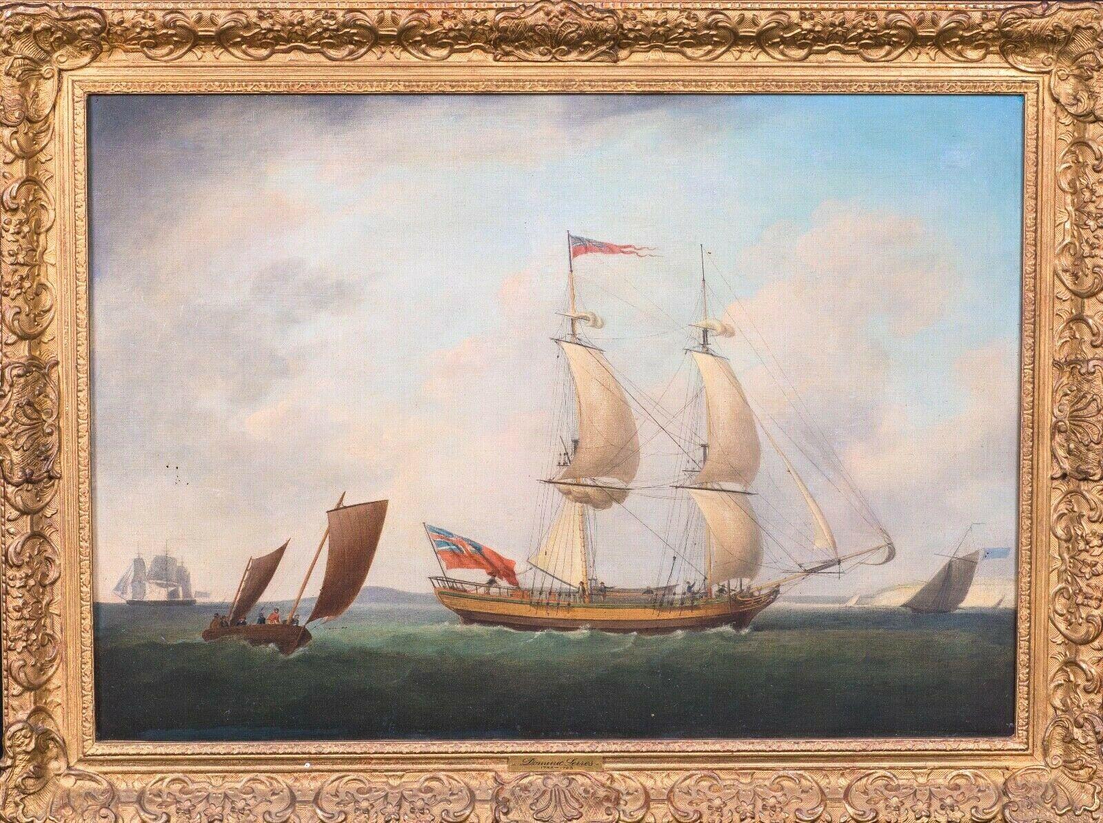 Dominic Serres Landscape Painting - Ships Sailing Off The Coast, 18th Century