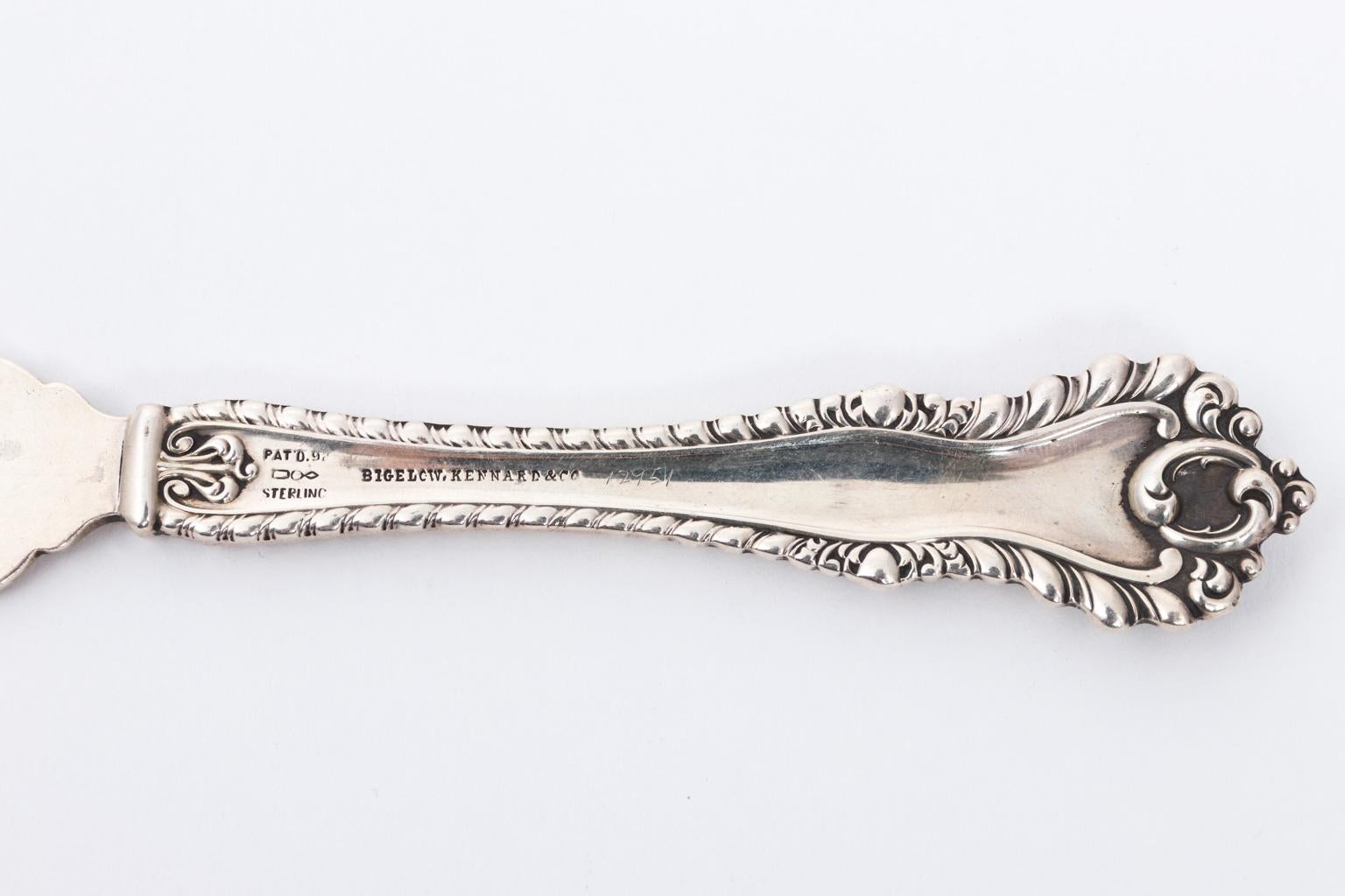 Dominick and Haff Sterling Silver Ice Cream Knife For Sale at 1stDibs