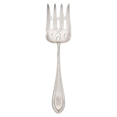 Dominick & Haff JE Caldwell Priscilla Sterling Silver Serving Fork w/mono #15600
