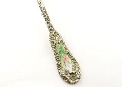 Dominick & Haff No.10 Sterling Silver Enameled Gilt Small Berry Spoon