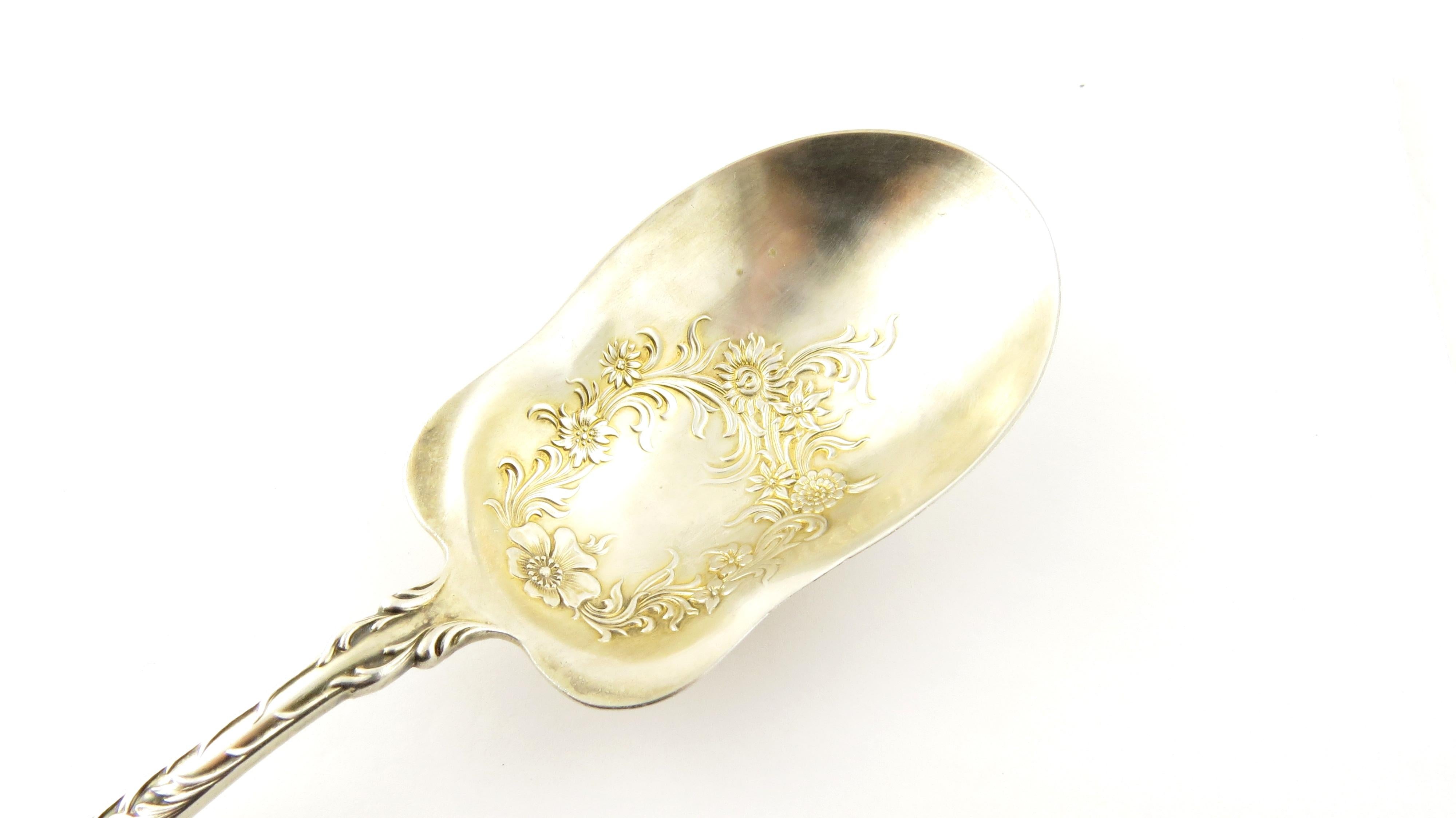 American Dominick & Haff No.10 Sterling Silver Enameled Gilt Small Berry Spoon For Sale