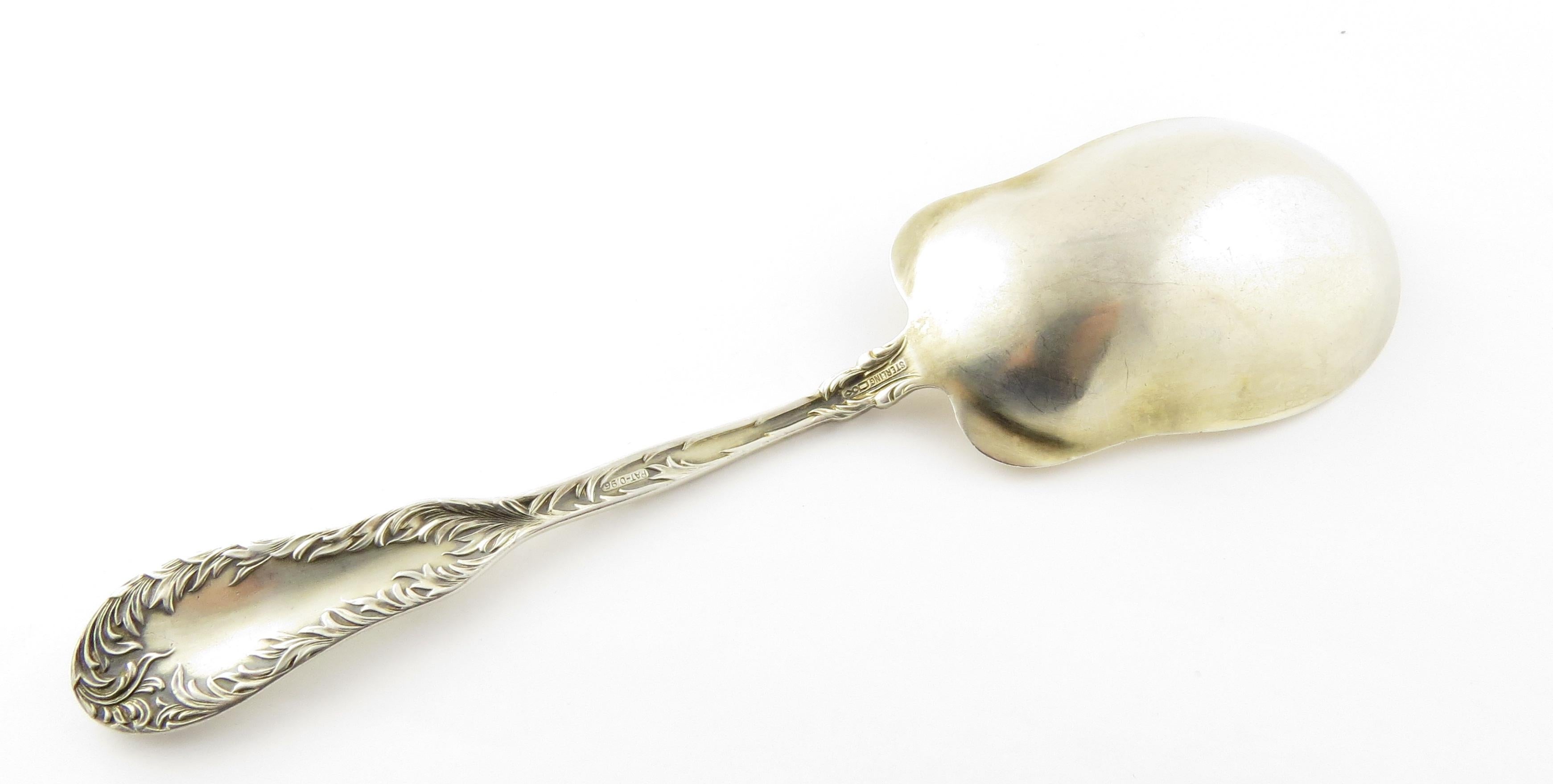 Dominick & Haff No.10 Sterling Silver Enameled Gilt Small Berry Spoon In Good Condition For Sale In Washington Depot, CT