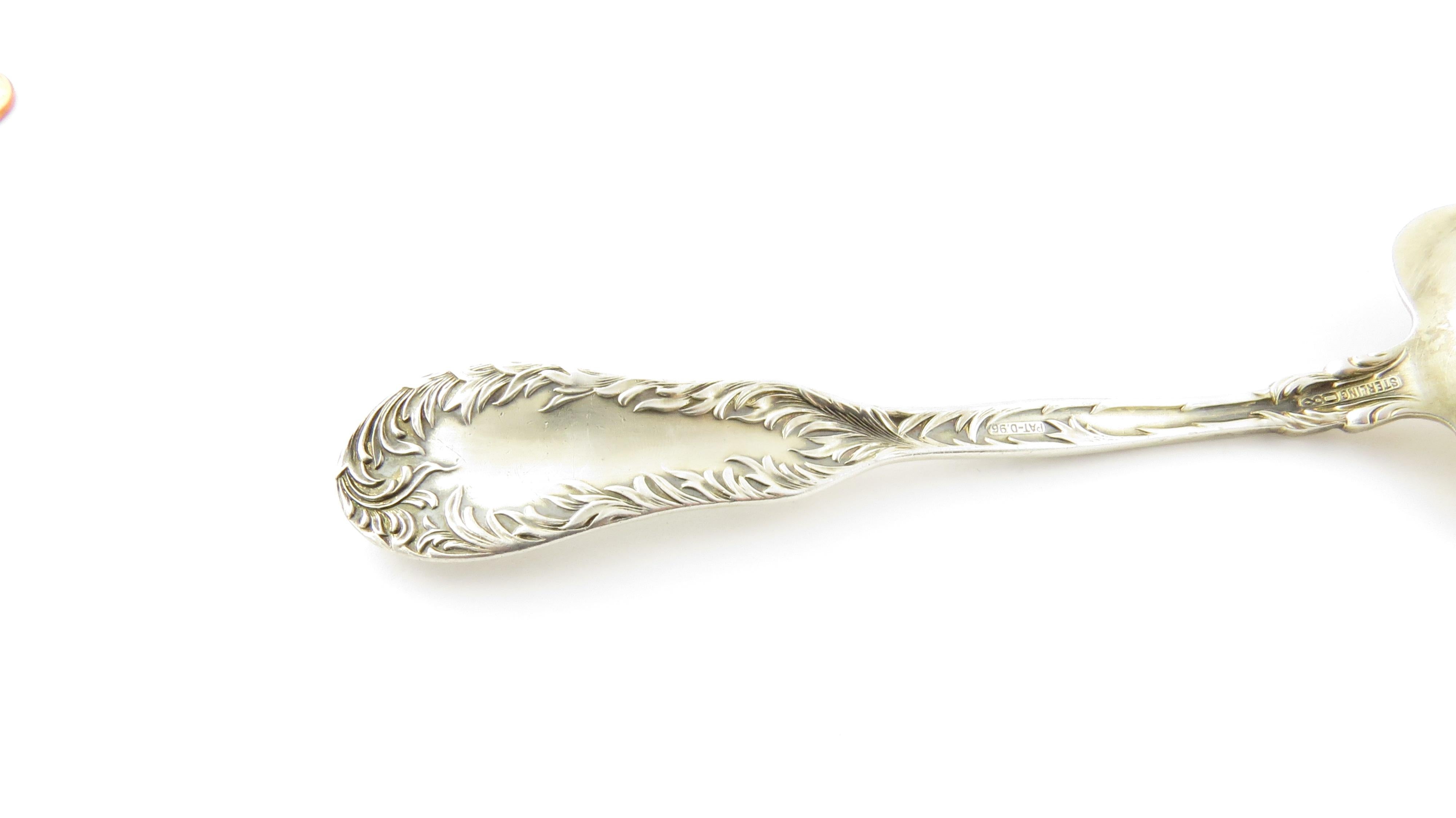 Dominick & Haff No.10 Sterling Silver Enameled Gilt Small Berry Spoon For Sale 1