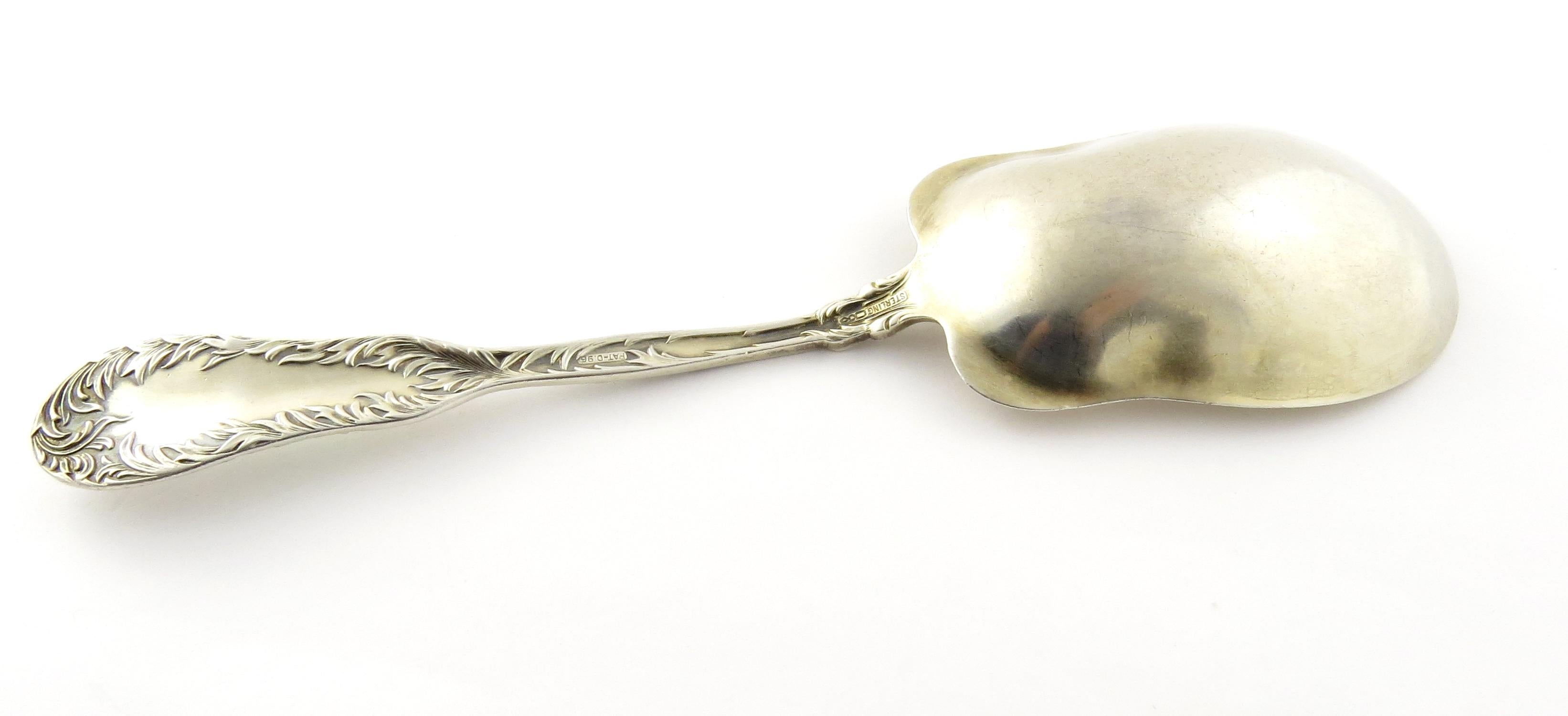 Dominick & Haff No.10 Sterling Silver Enameled Gilt Small Berry Spoon For Sale 2