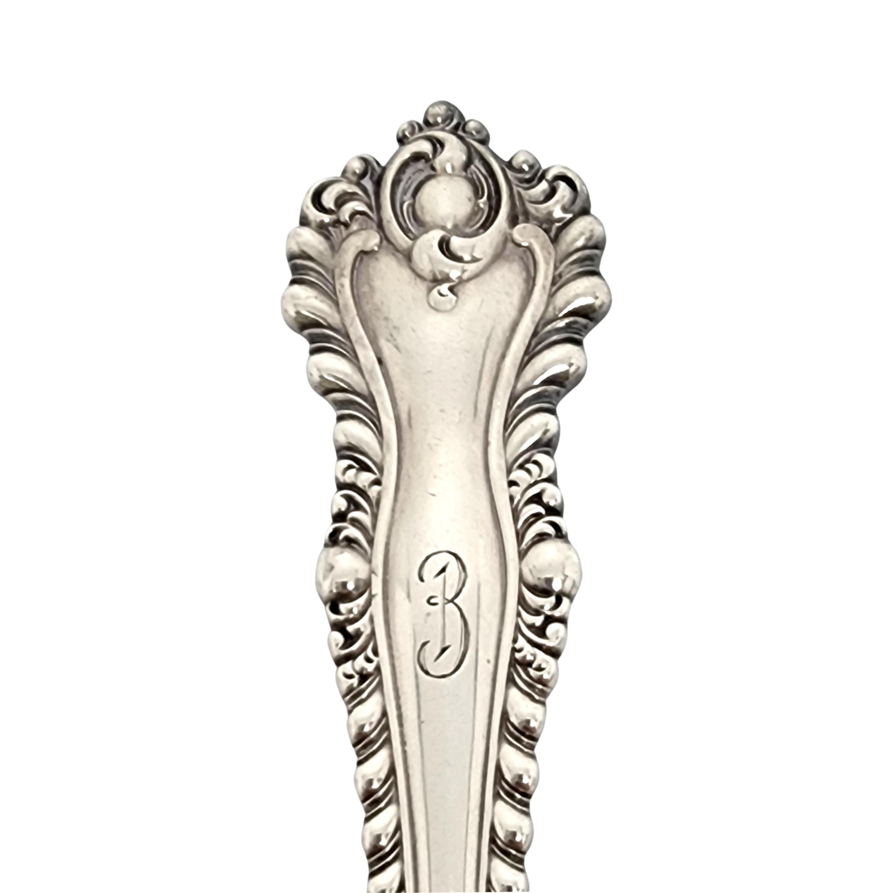 Dominick & Haff grand couteau à glace Mazarin 1892 en argent sterling massif avec monogramme Bon état - En vente à Washington Depot, CT