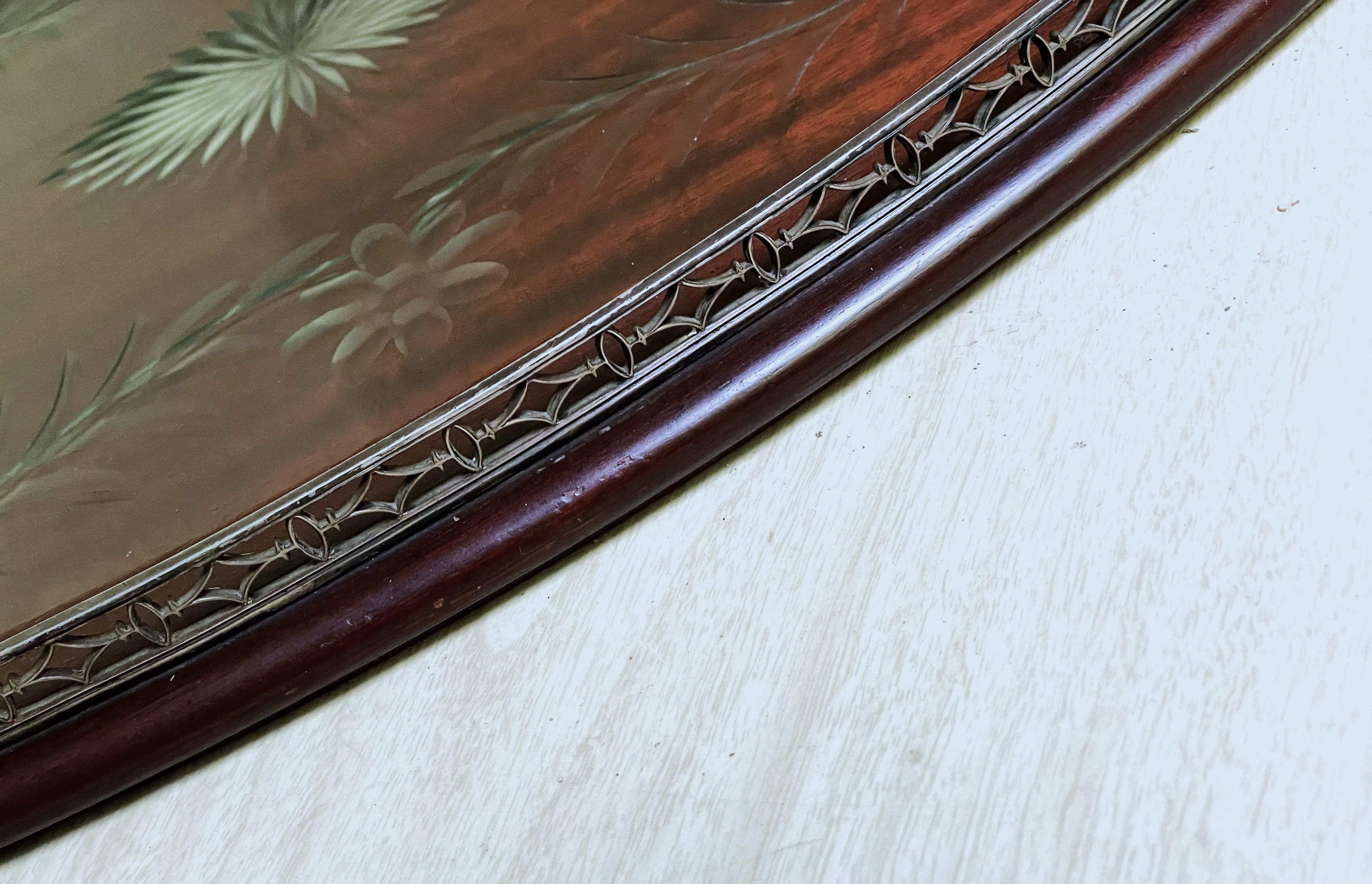 Dominick & Haff Sterling Silver Galleried Mahogany Wood 24