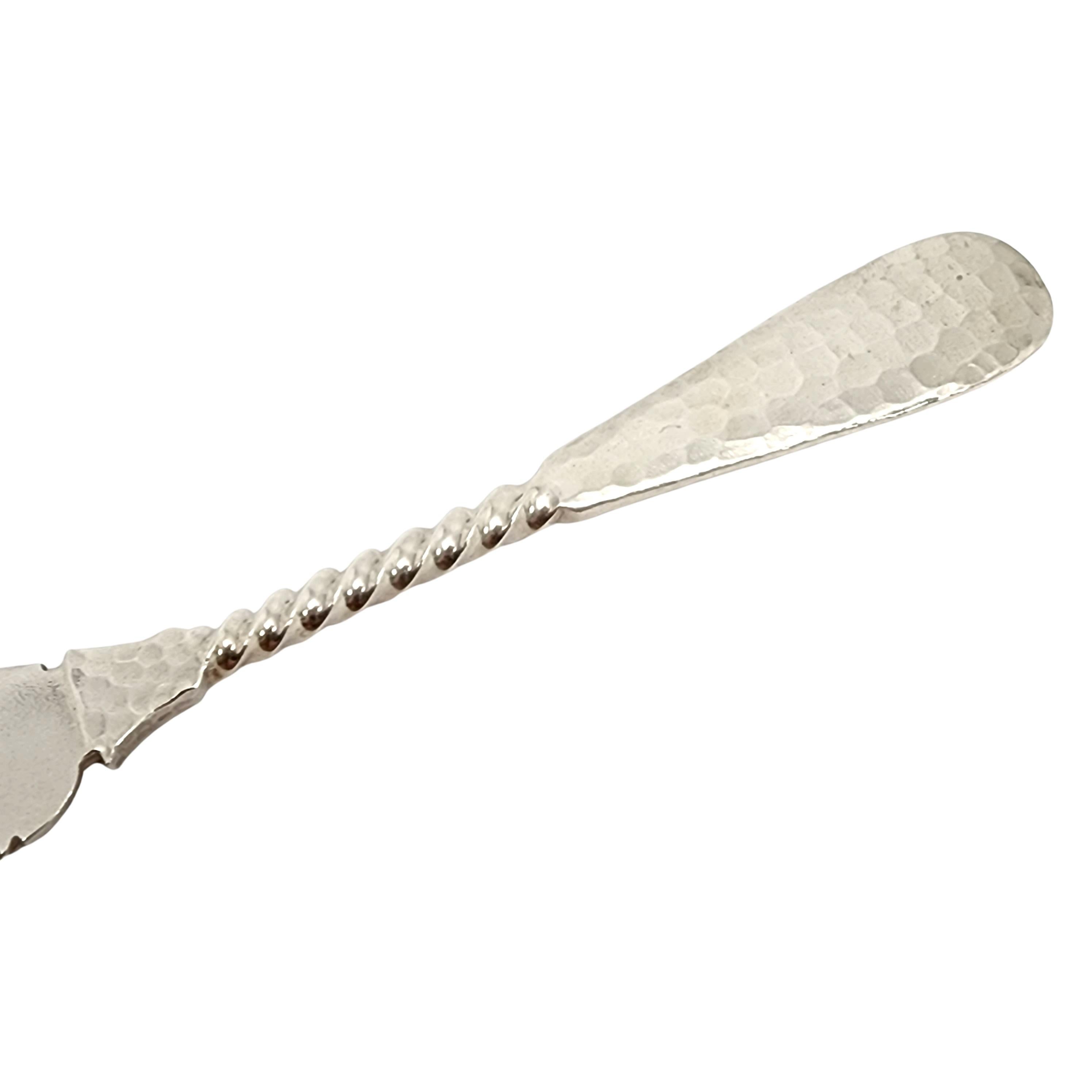 Dominick & Haff Sterlingsilber Twist gehämmertes, gezahntes Messer #13653 im Angebot 4