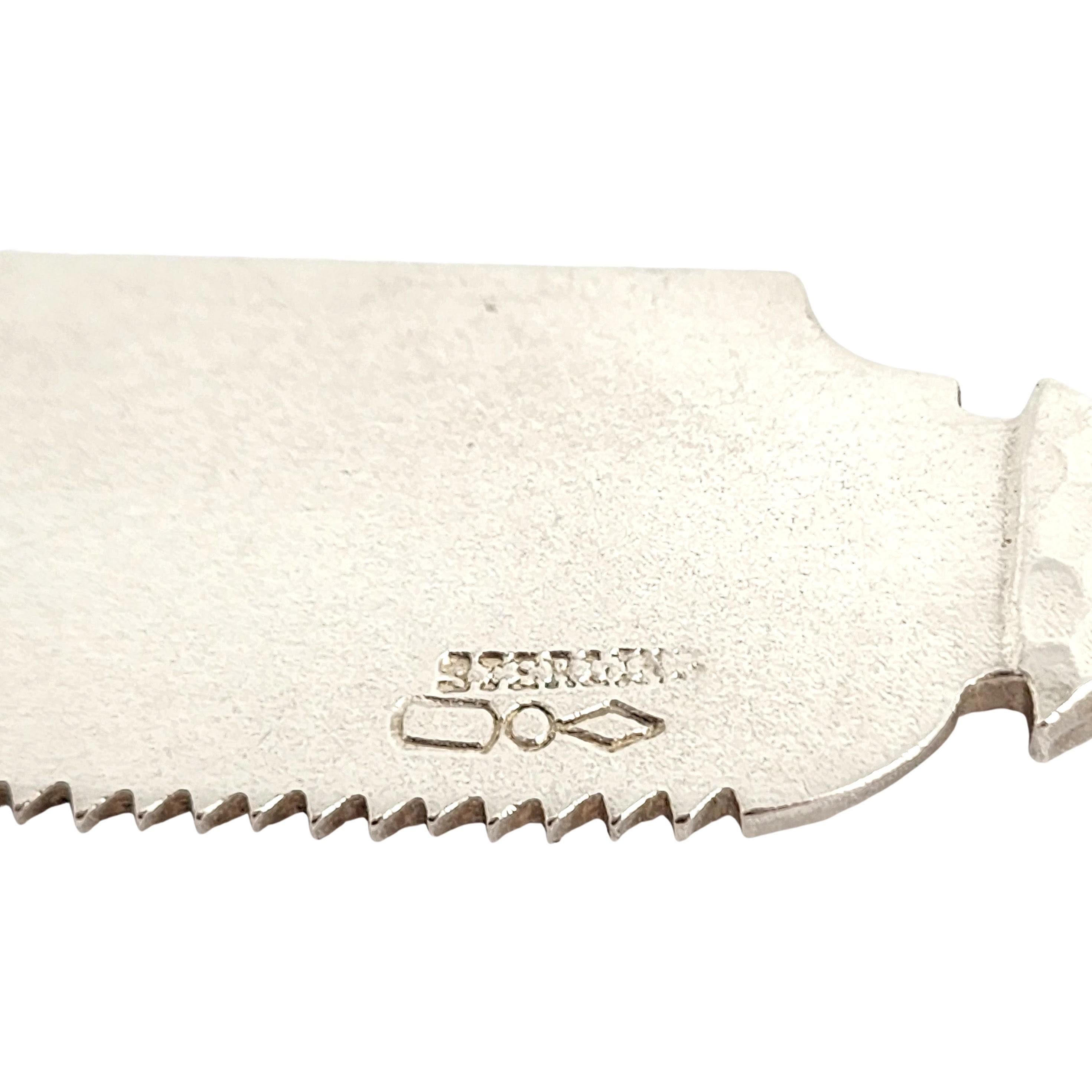 Dominick & Haff Sterlingsilber Twist gehämmertes, gezahntes Messer #13653 im Angebot 5