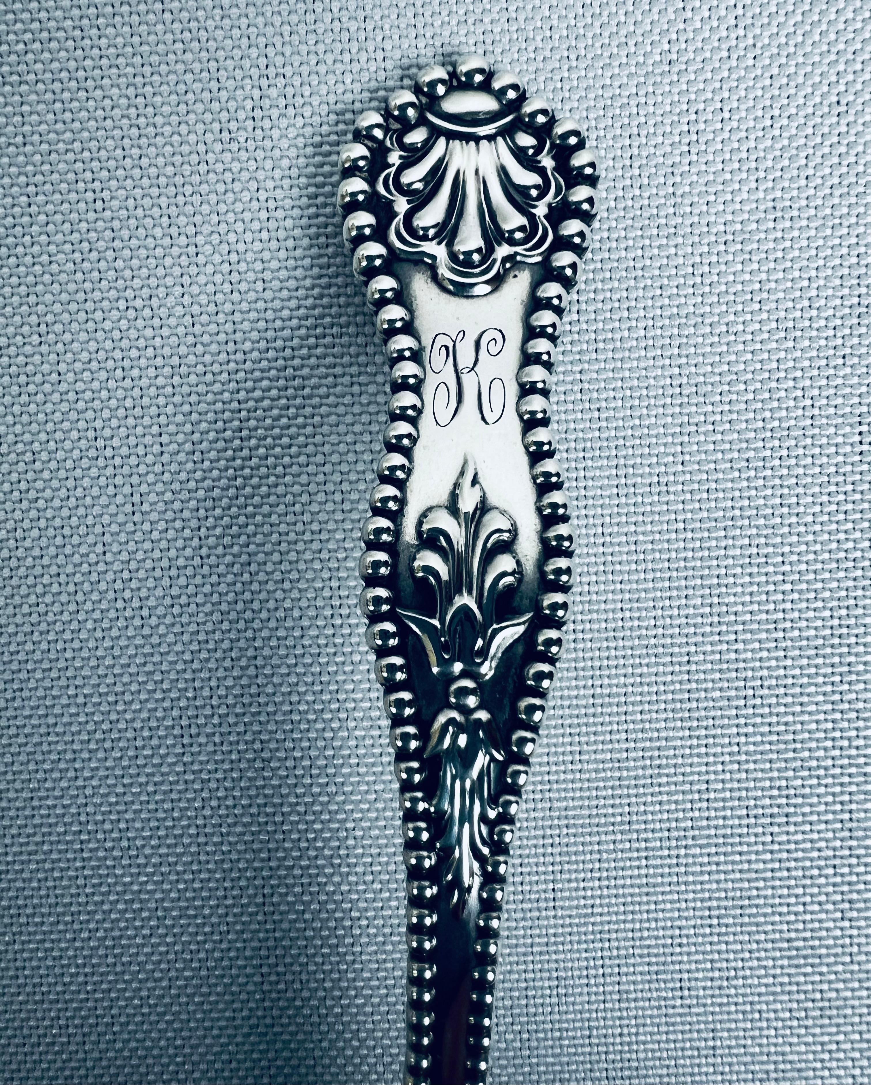 Classico americano Dominick & Haff Mestolo in argento SterlingCondimento/Mestolo di senape in vendita