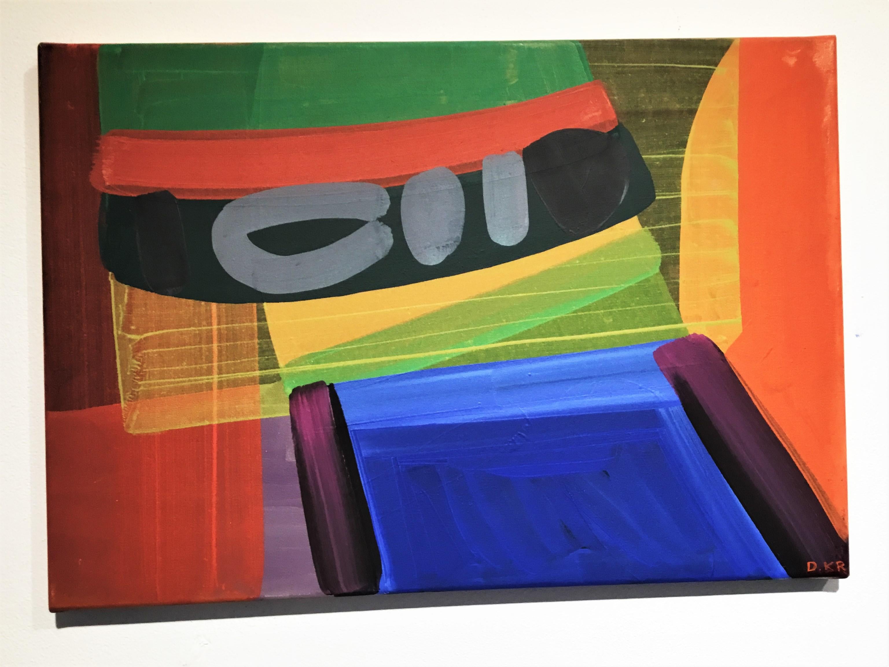 Alians Of Signs 3 , Moderne farbenfrohe Komposition, großformatiges Ölgemälde im Angebot 8