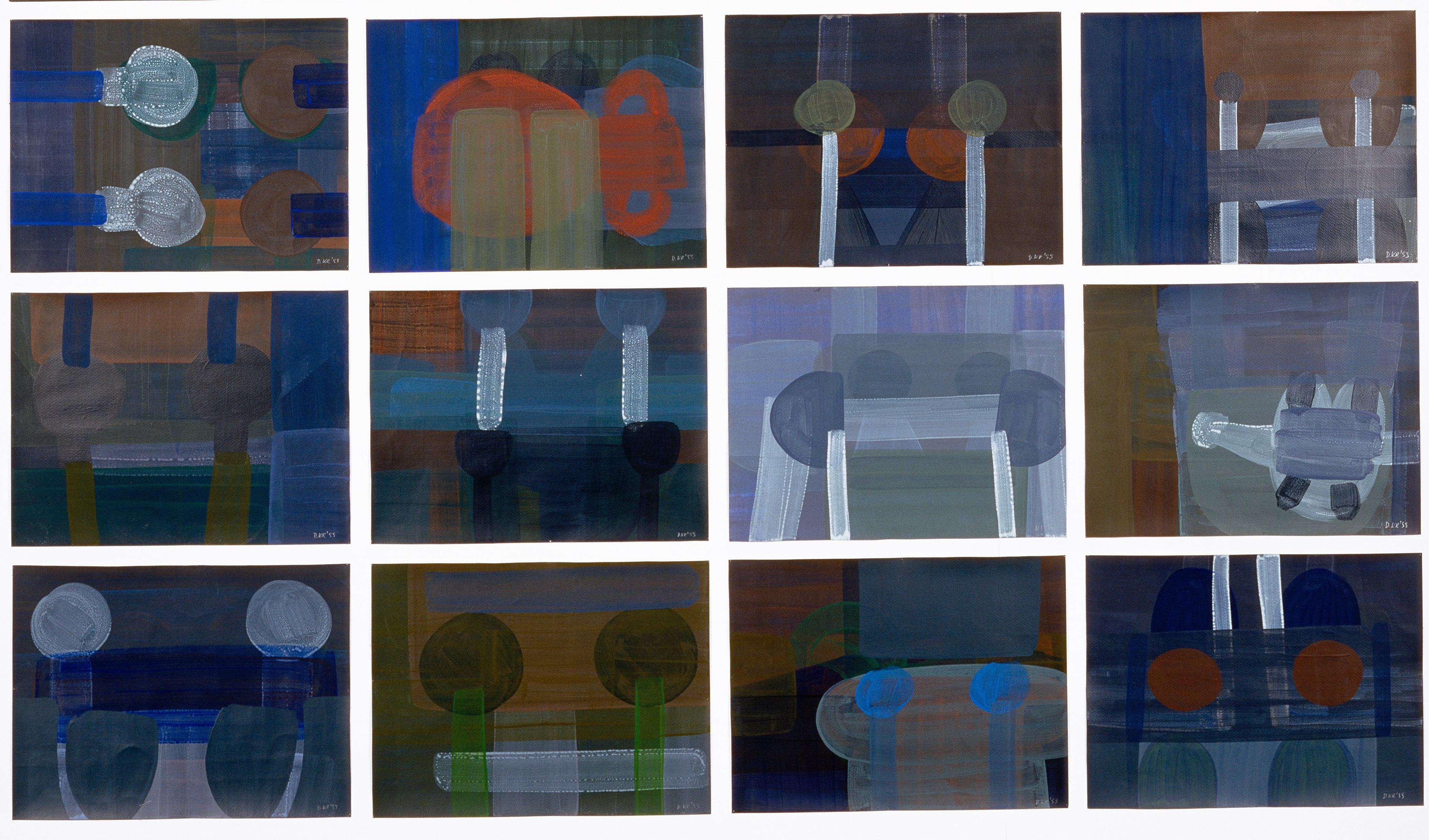 FLAGS 1 –  Moderne abstrakte Komposition, großformatige Komposition  Gemälde – 20 Elemente der Malerei (Zeitgenössisch), Painting, von Dominika Krechowicz