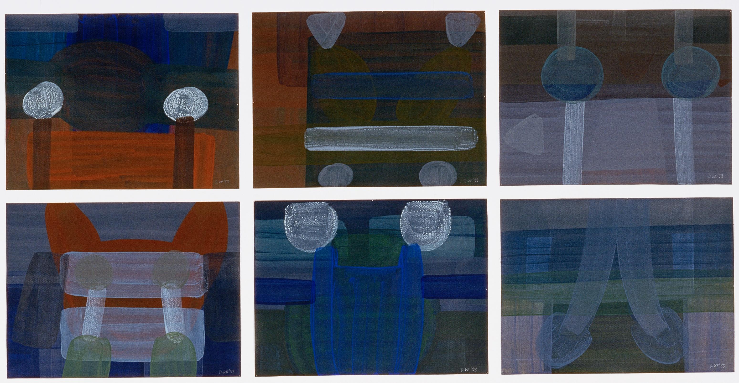 Dominika Krechowicz is a professor at the Gdansk GUT Institute

Flags 1, 175 x 170 cm, acrylic, pigment on paper, 1999, composed of 20 elements, a single part is 30 x 40 cm.
Works from the Flags series were created in the years: from 1996 to 2000.