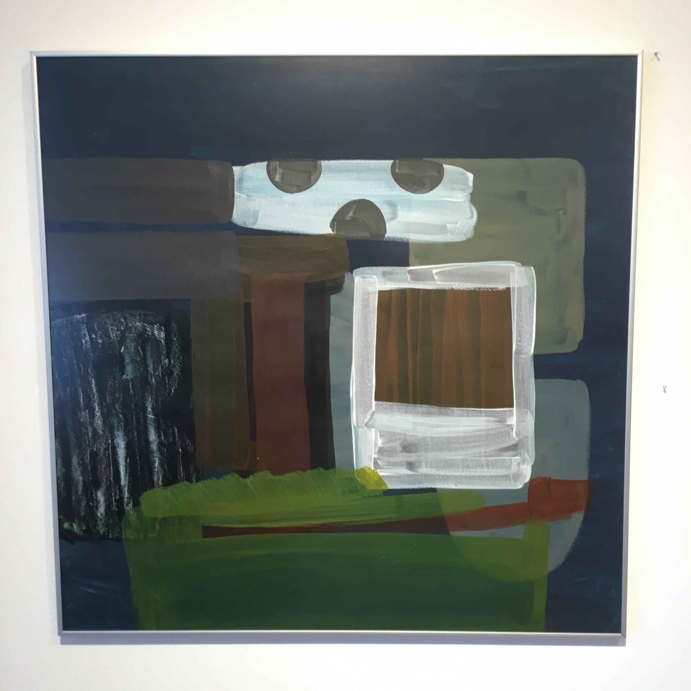 Untitled 01 - Contemporary Abstract Painting,  Modern Framed Composition - Art by Dominika Krechowicz