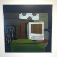 Untitled 01 - Contemporary Abstract Painting, Modern Framed Composition