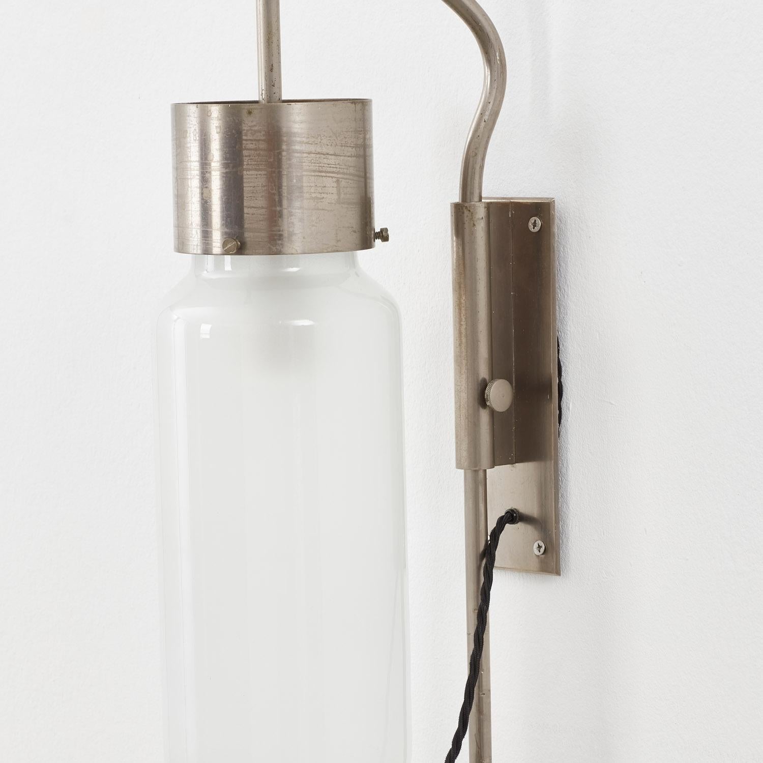 Frosted Dominioni LP10 Bidone wall lamp for Azucena - Italy, 1958 For Sale
