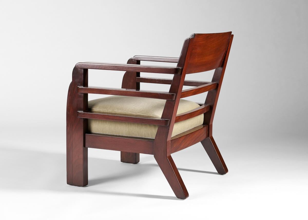 Francese Dominique, André Domin & Marcel Genevrière, Coppia di poltrone, Francia, 1935 in vendita